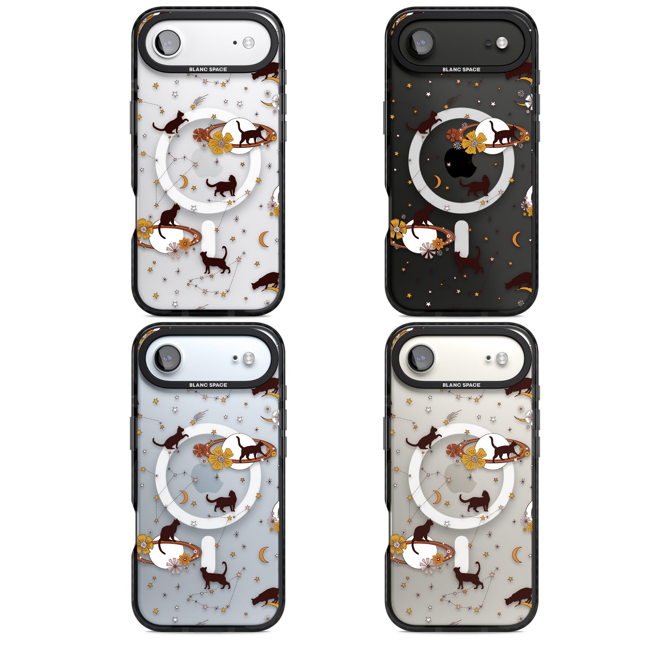 Halloween Cats And Astrology iPhone 17 Air Impact Pro Black Phone Case APT Impact Protection