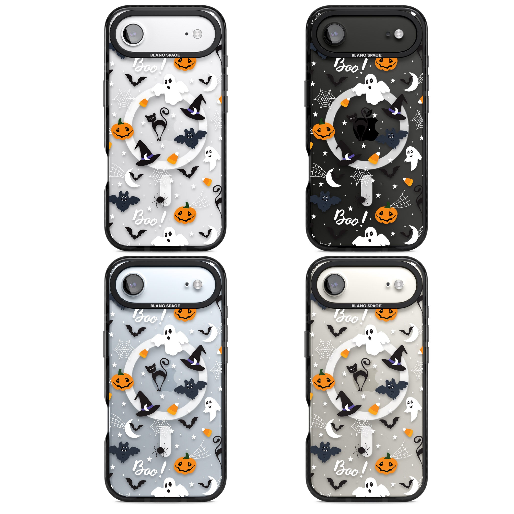 Halloween Mix Pattern iPhone 17 Air Impact Pro Black Phone Case APT Impact Protection