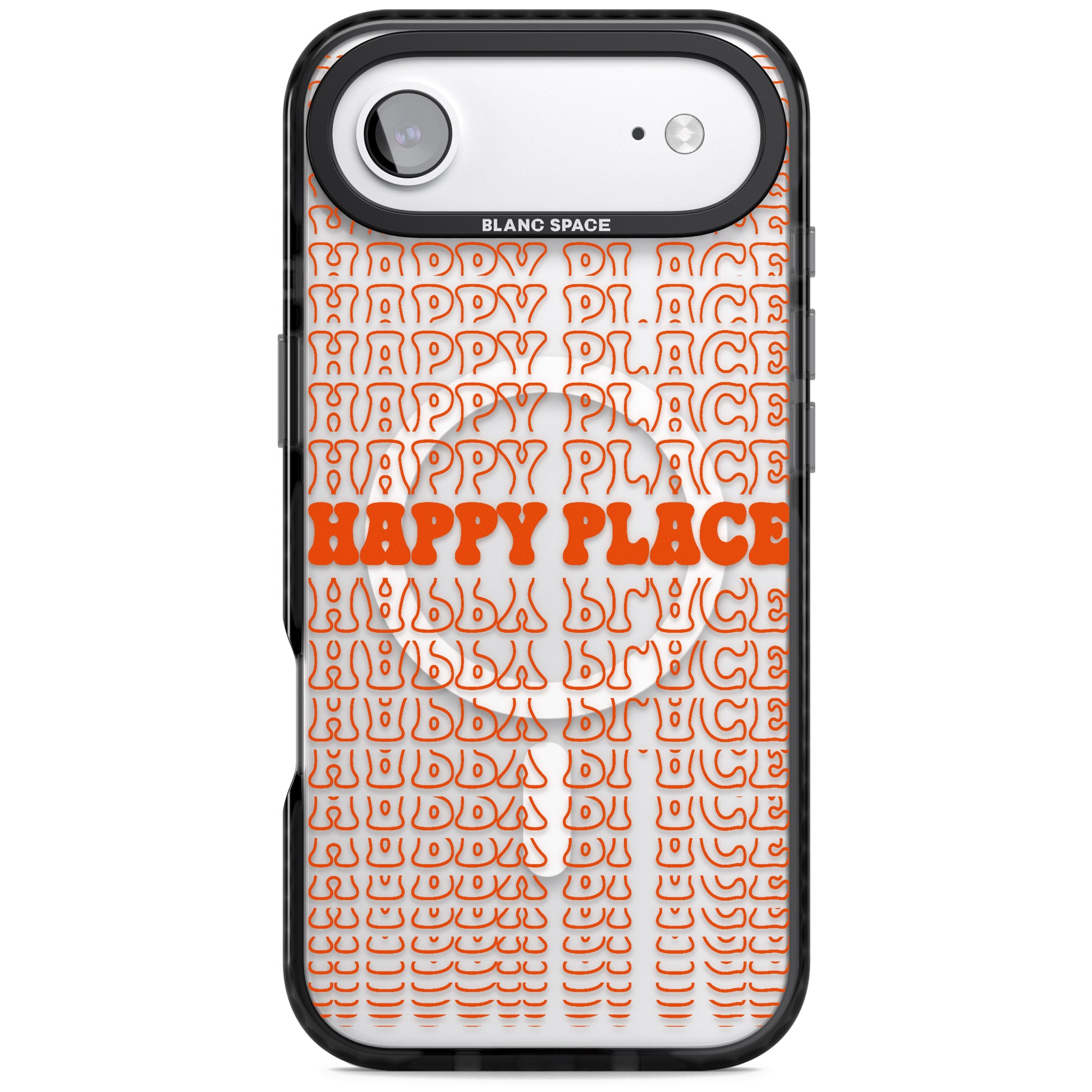 Happy Place (Orange) iPhone 17 Air Impact Pro Black Phone Case