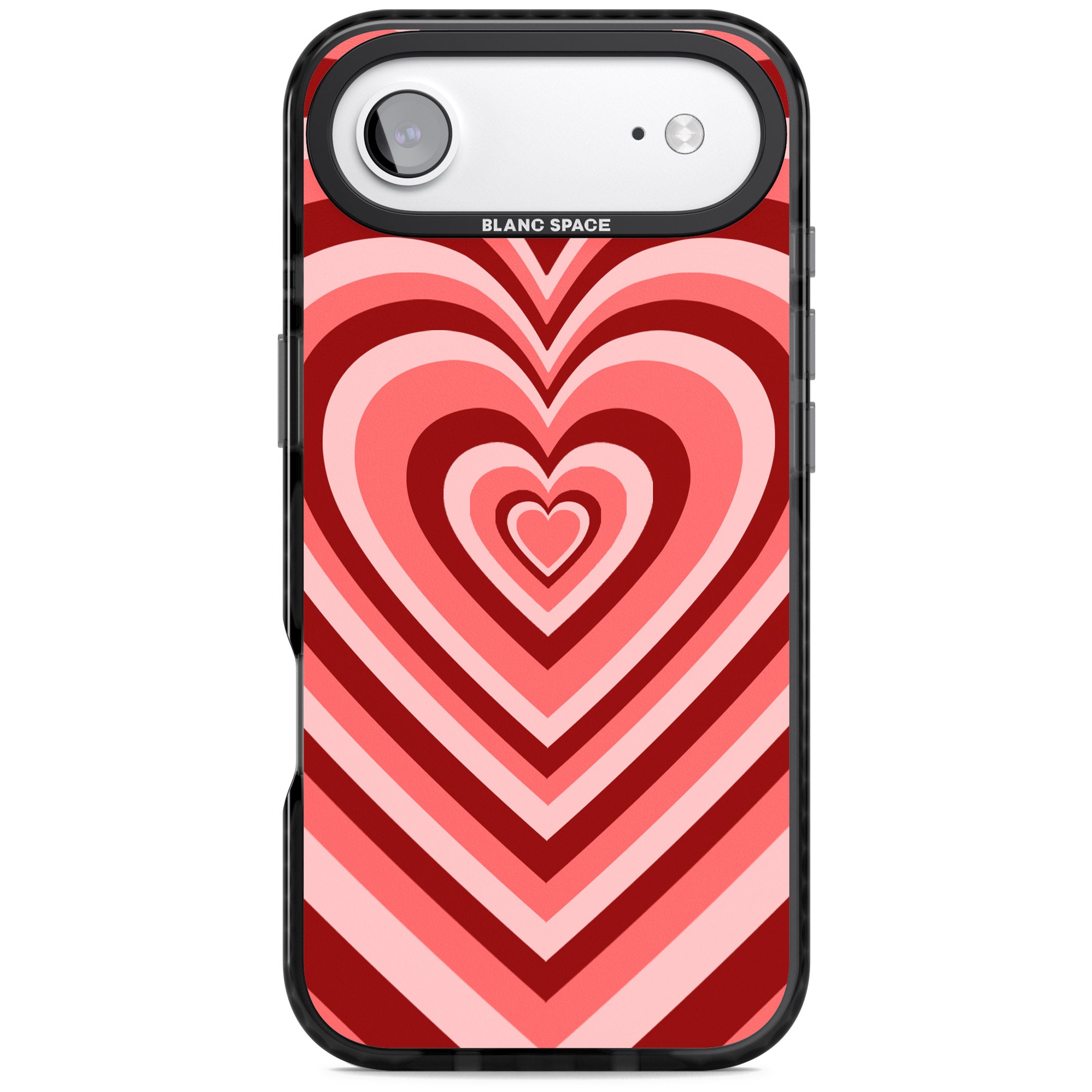Red Heart Illusion iPhone 17 Air Impact Pro Black Phone Case