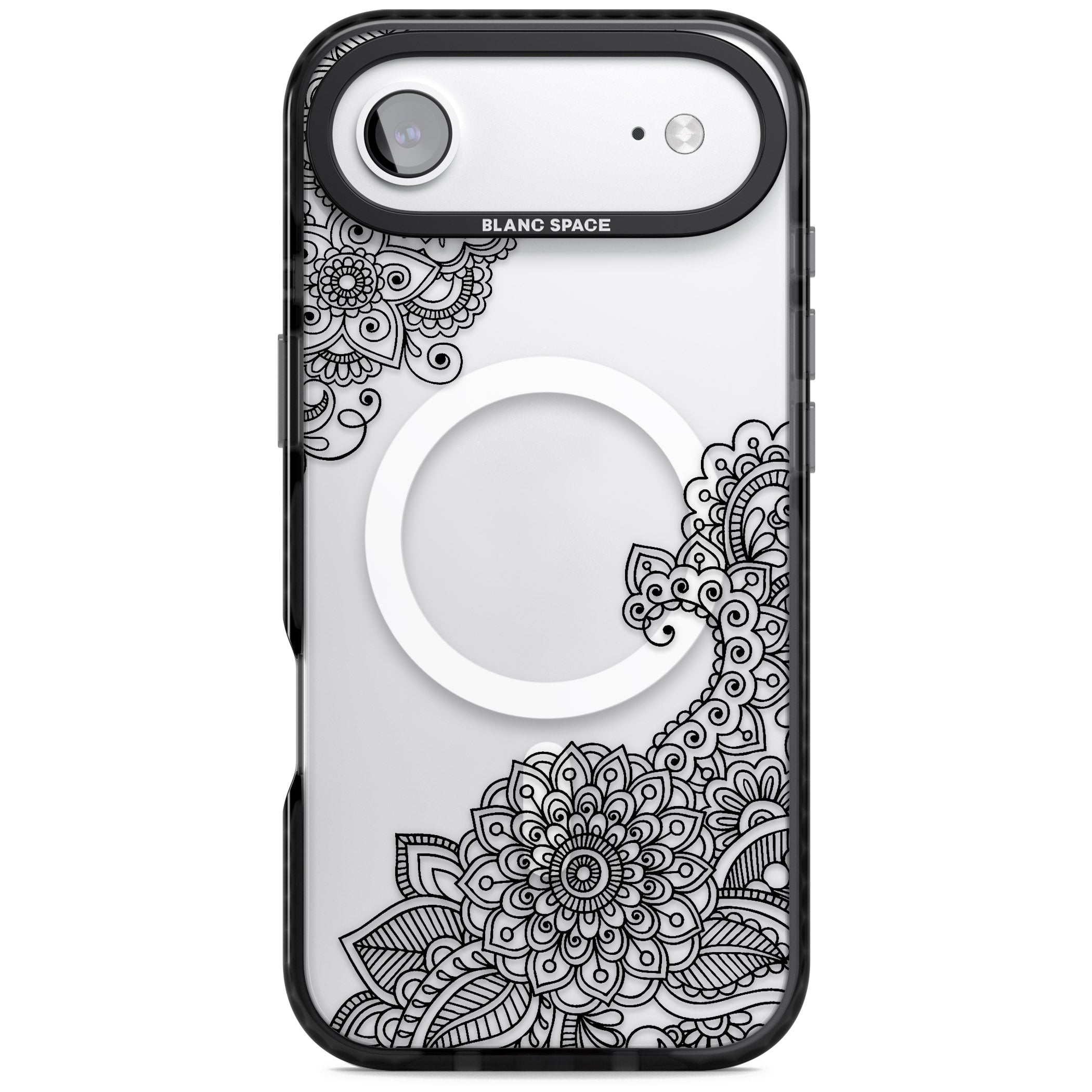 Black Henna Botanicals iPhone 17 Air Impact Pro Black Phone Case