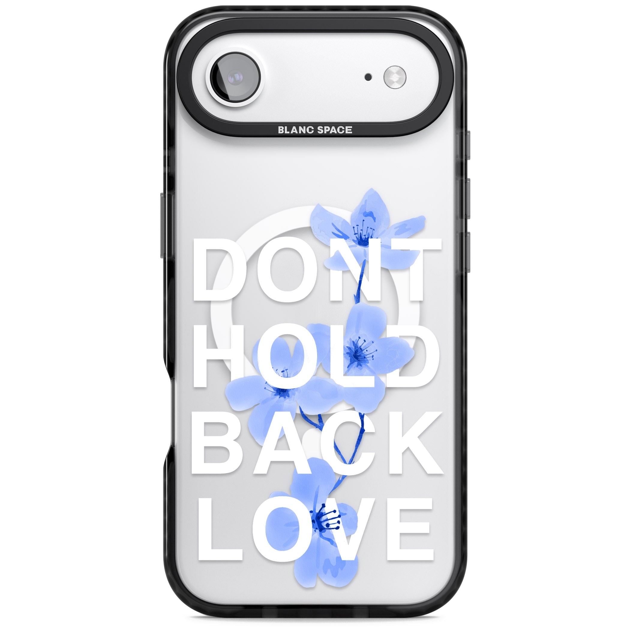 Don'T Hold Back Love Blue & White iPhone 17 Air Impact Pro Black Phone Case