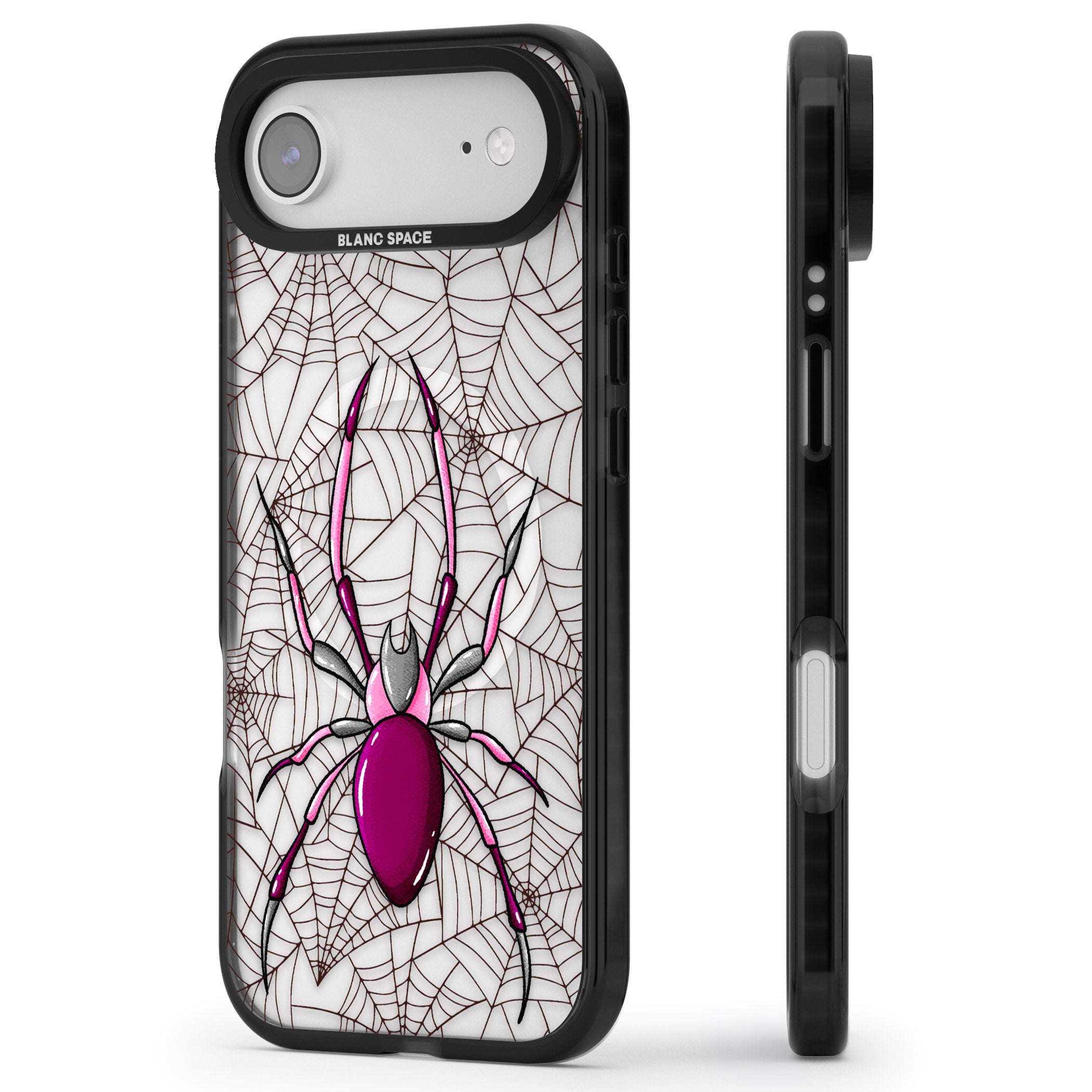 Arachnophobia iPhone 17 Air Impact Pro Black Phone Case Side Profile
