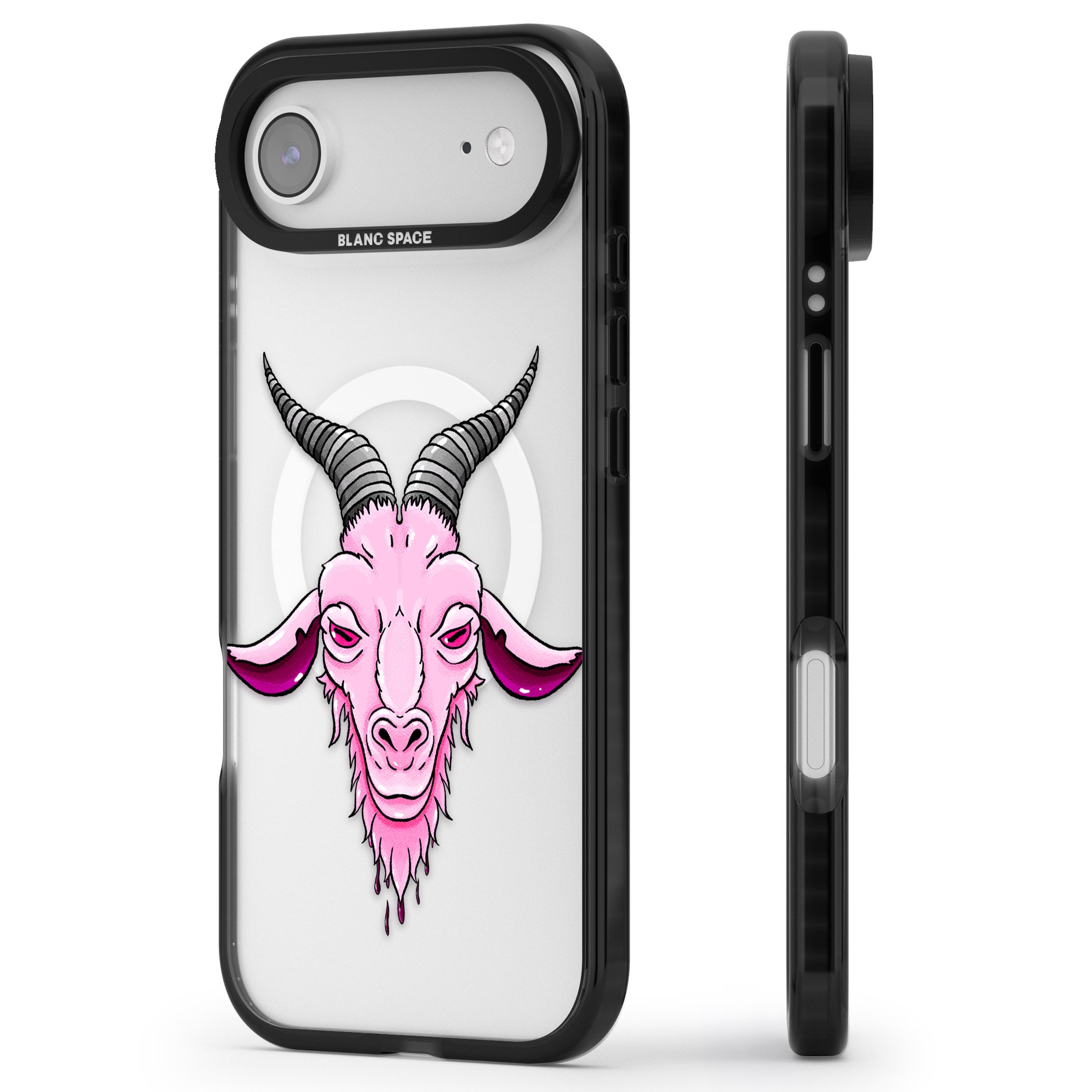 Ba Phomet iPhone 17 Air Impact Pro Black Phone Case Side Profile