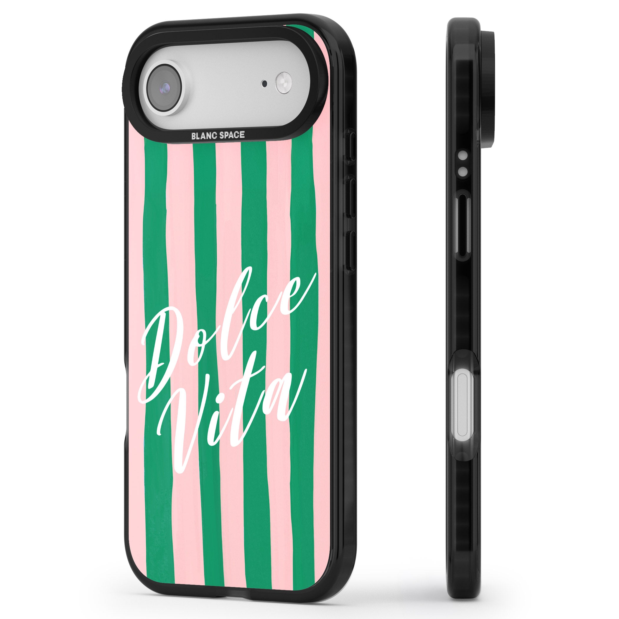 Dolce Vita iPhone 17 Air Impact Pro Black Phone Case Side Profile