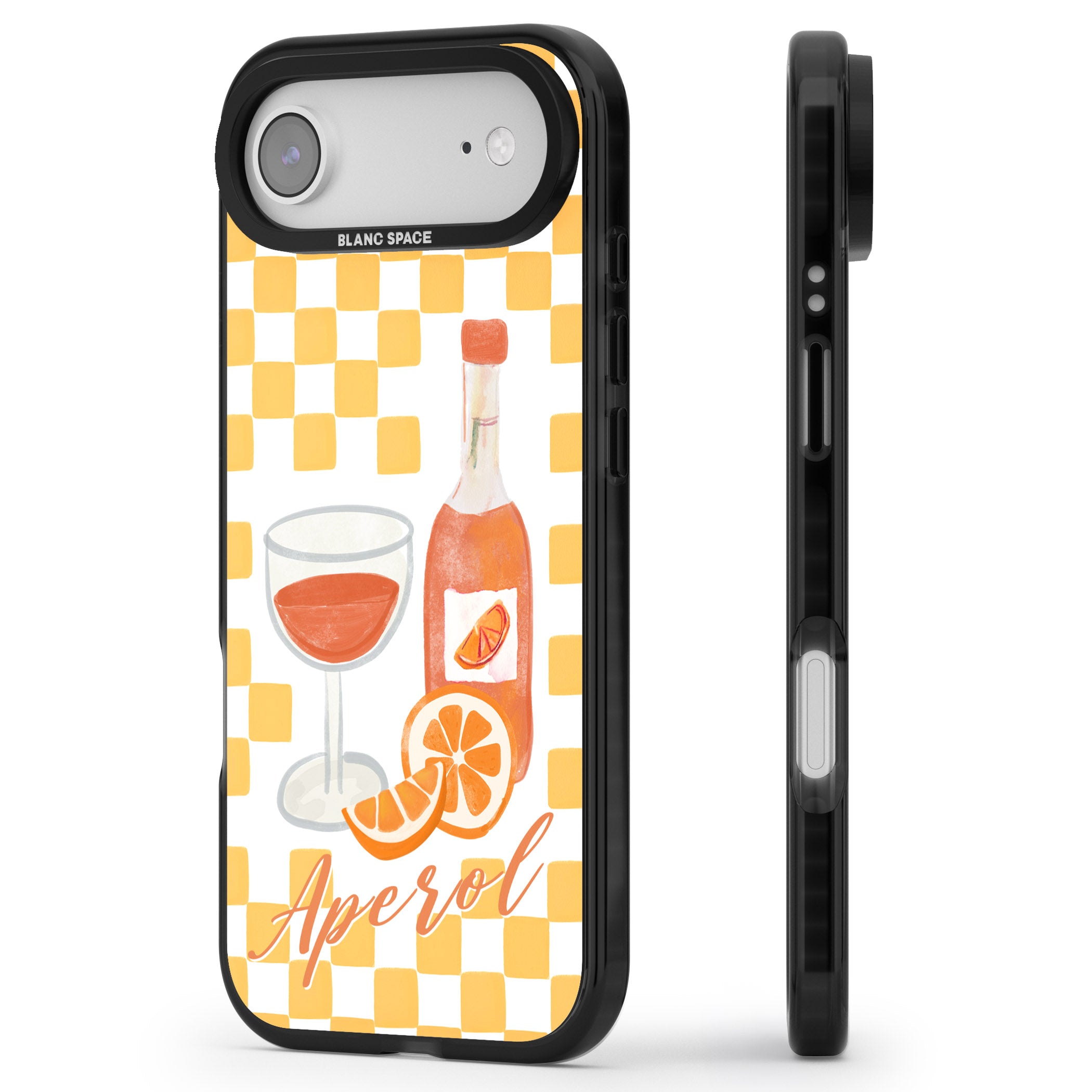 Checked Spritz iPhone 17 Air Impact Pro Black Phone Case Side Profile