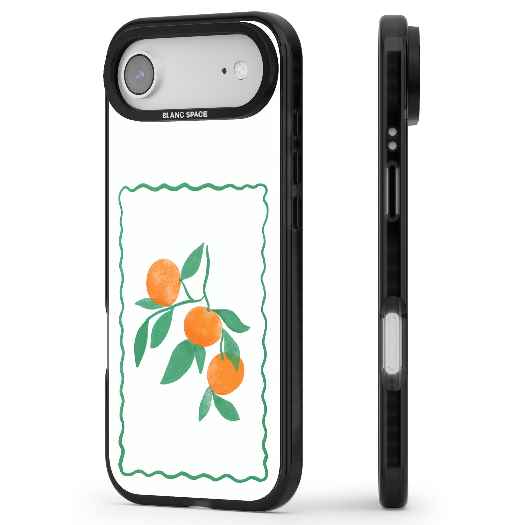 Italian Oranges iPhone 17 Air Impact Pro Black Phone Case Side Profile