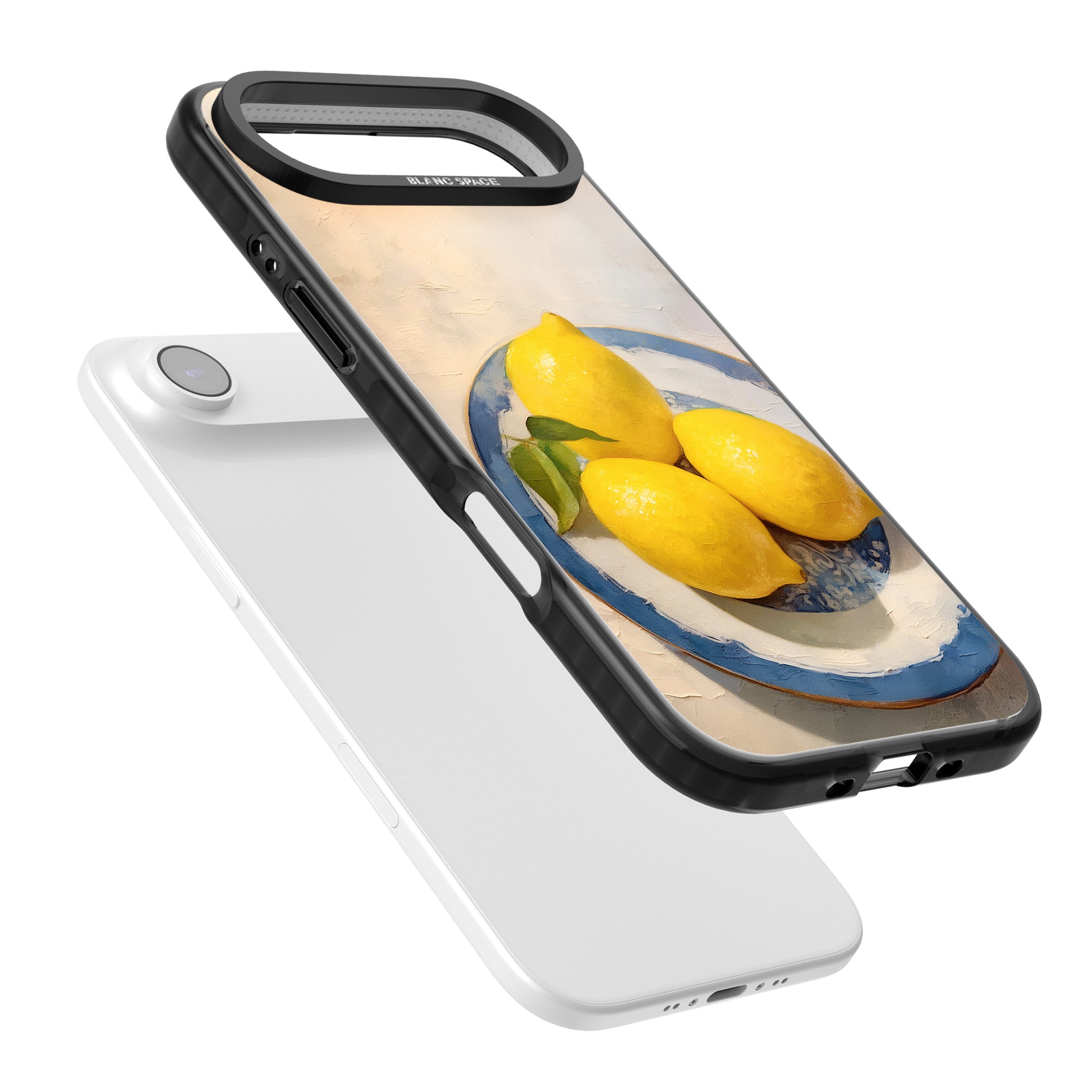 Lemons on Porcelain iPhone 17 Air Impact Pro Black Phone Case Colours