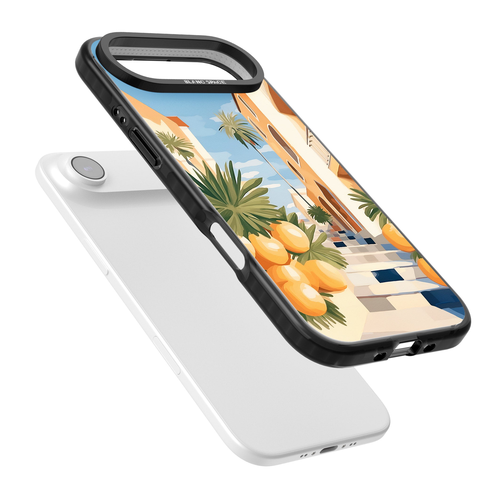 Mediterranean Village iPhone 17 Air Impact Pro Black Phone Case Colours