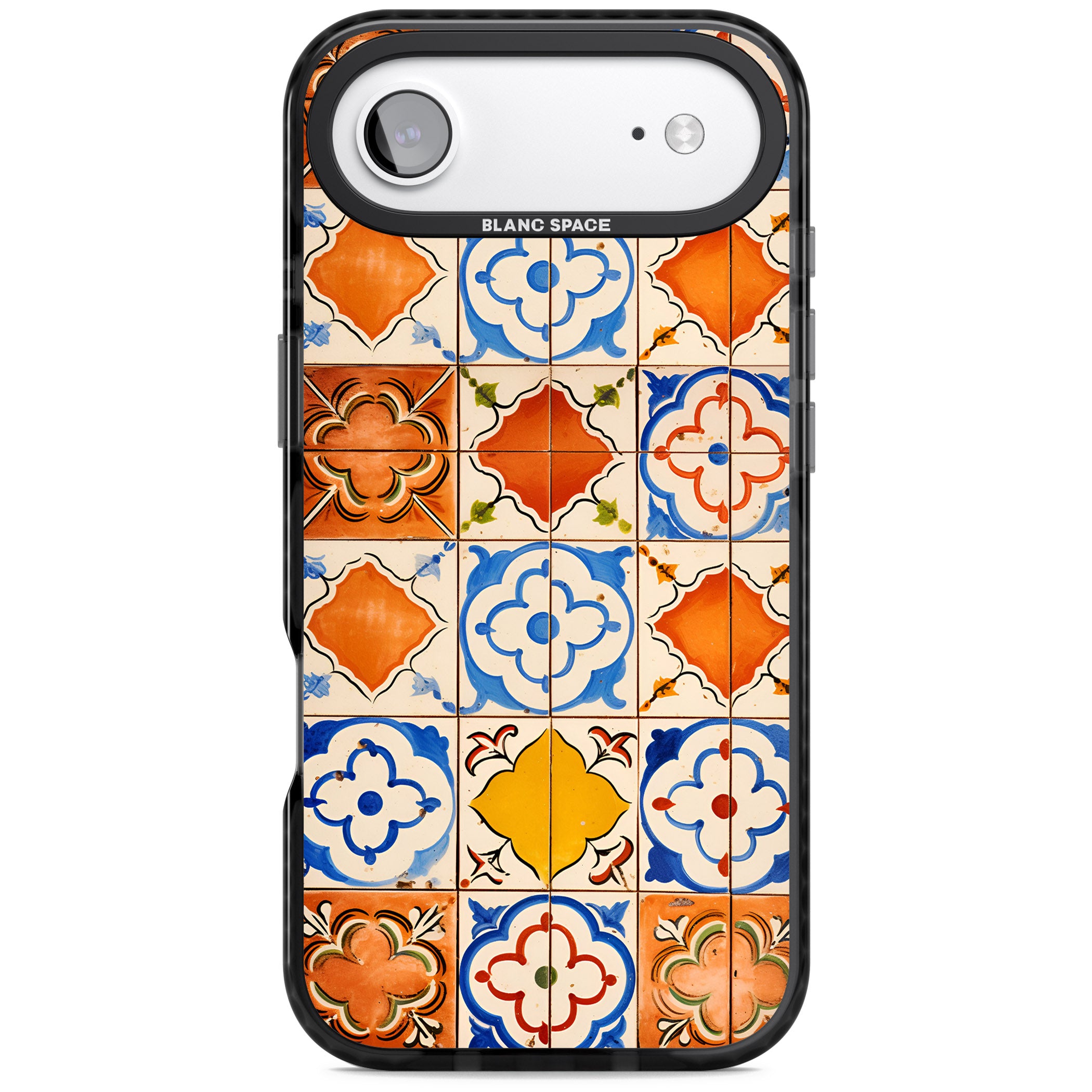 Spanish Mosaic Tiles iPhone 17 Air Impact Pro Black Phone Case