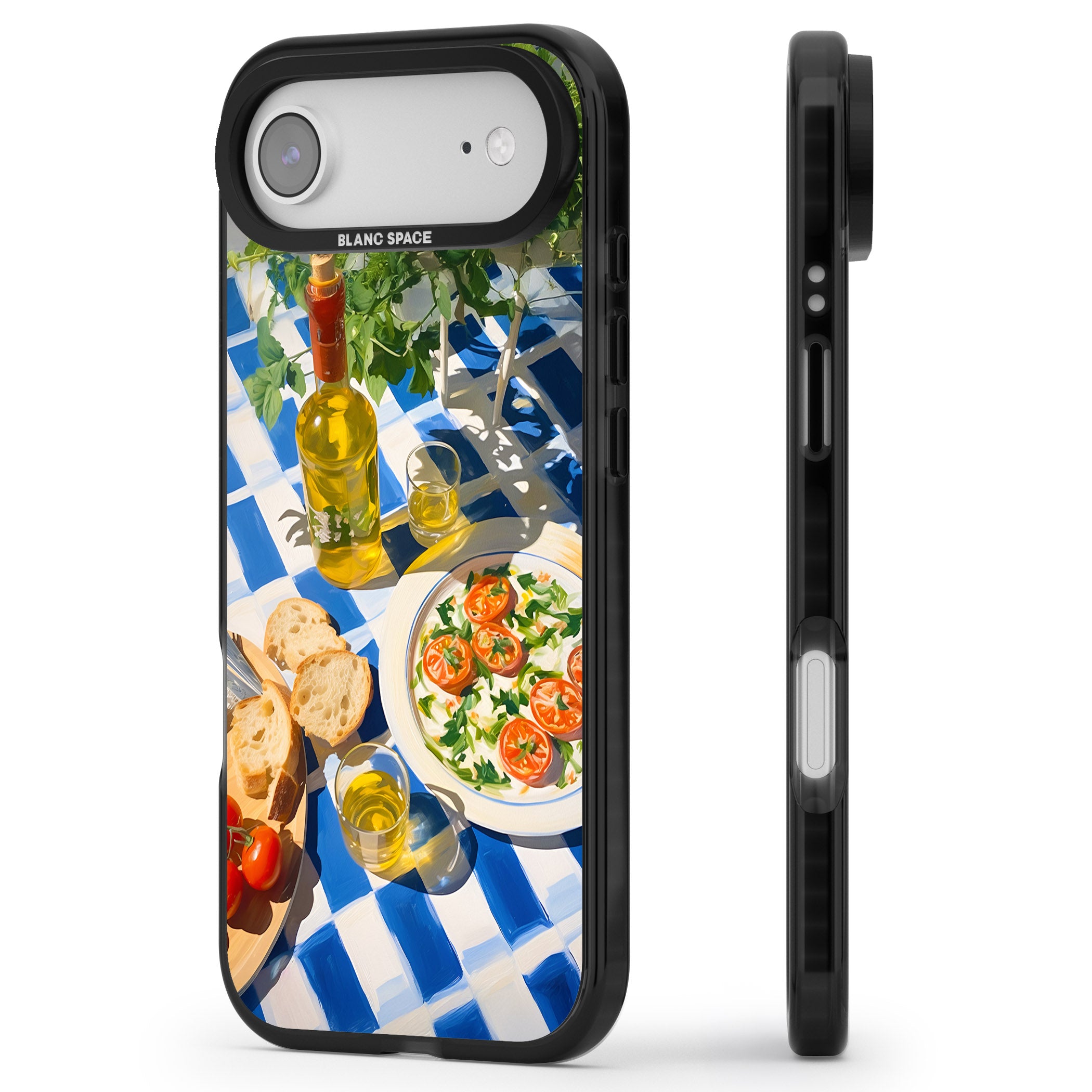 Caprese Salad iPhone 17 Air Impact Pro Black Phone Case Side Profile