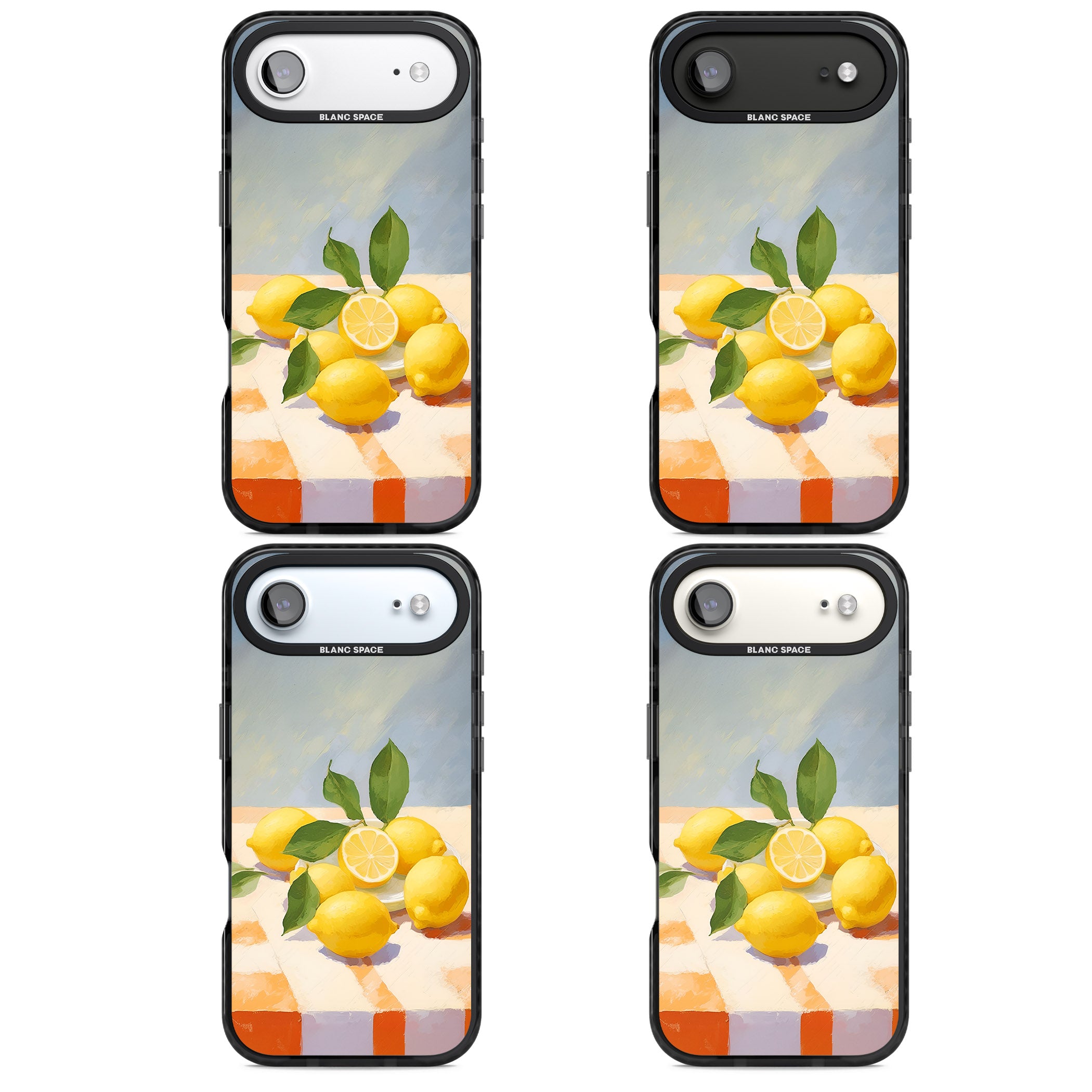 Lemons on Checkered Cloth iPhone 17 Air Impact Pro Black Phone Case APT Impact Protection