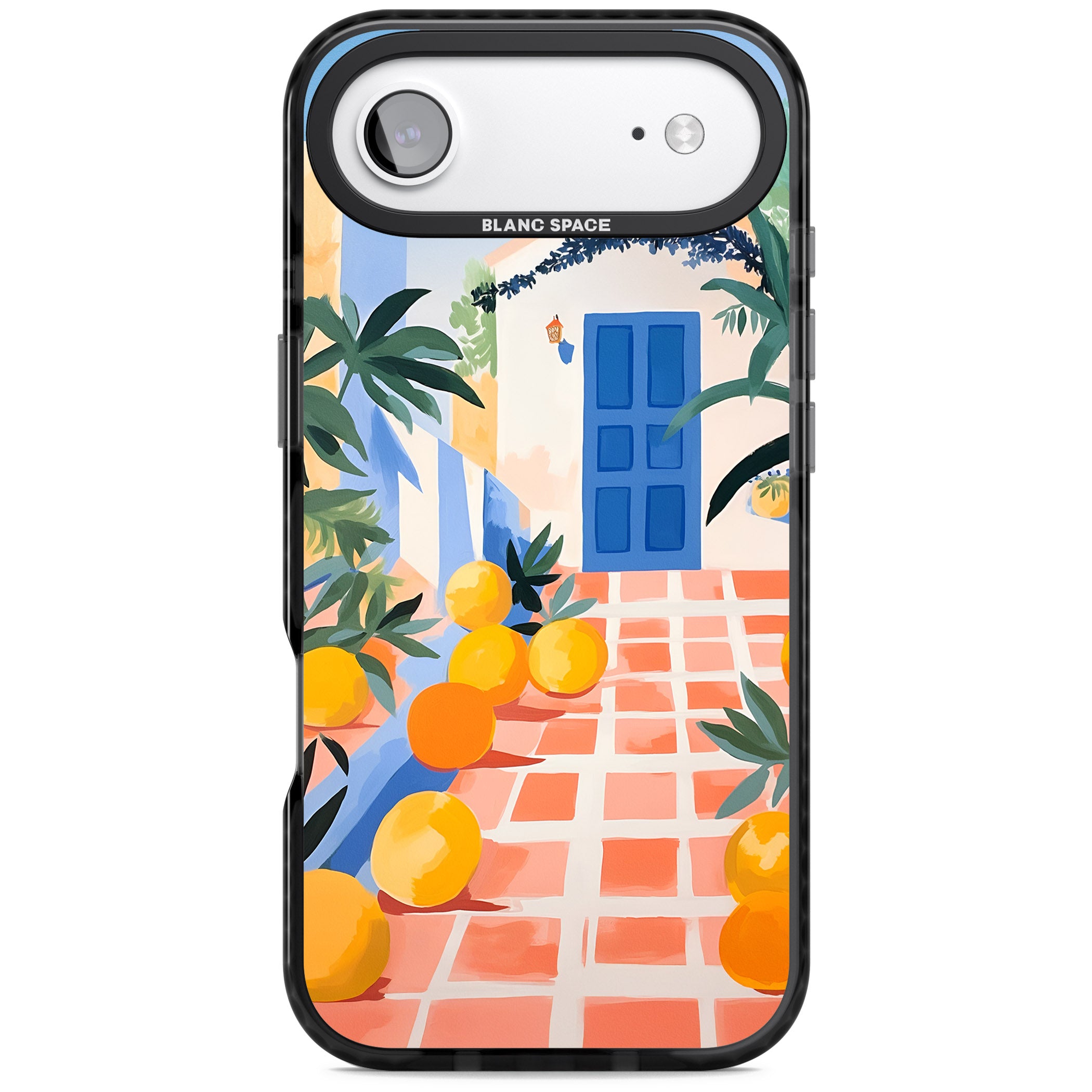 Greek Courtyard iPhone 17 Air Impact Pro Black Phone Case