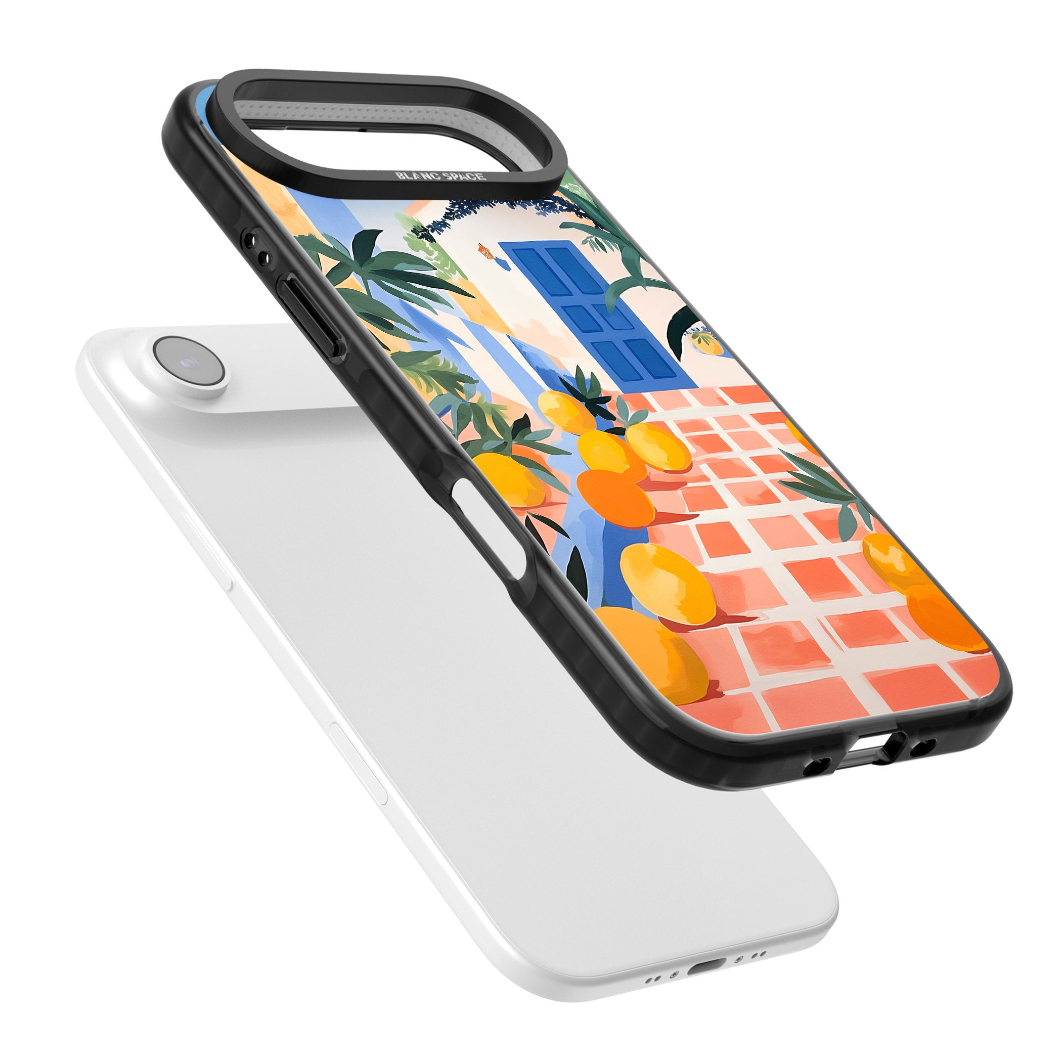 Greek Courtyard iPhone 17 Air Impact Pro Black Phone Case Colours