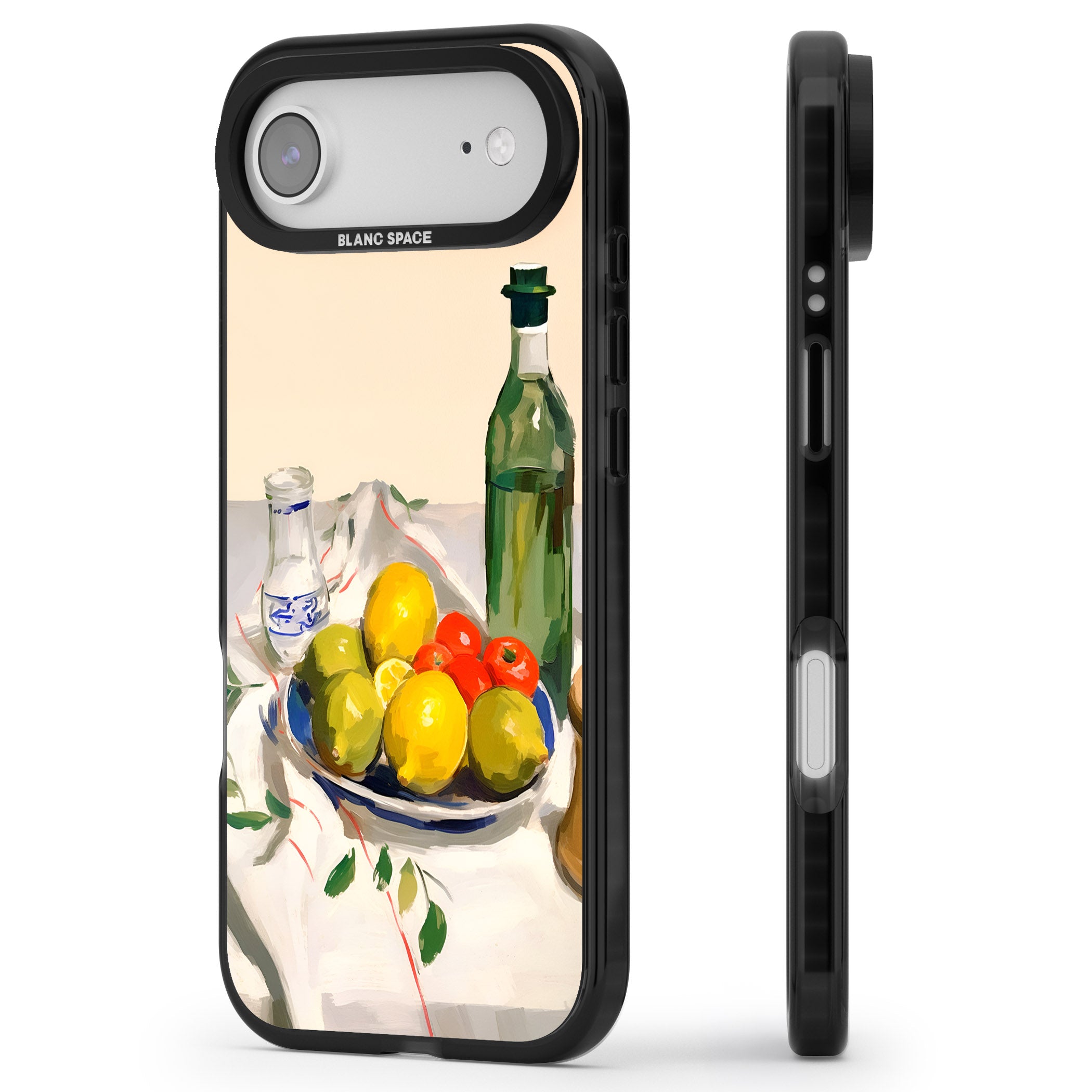 Mediterranean Fruit Salad iPhone 17 Air Impact Pro Black Phone Case Side Profile