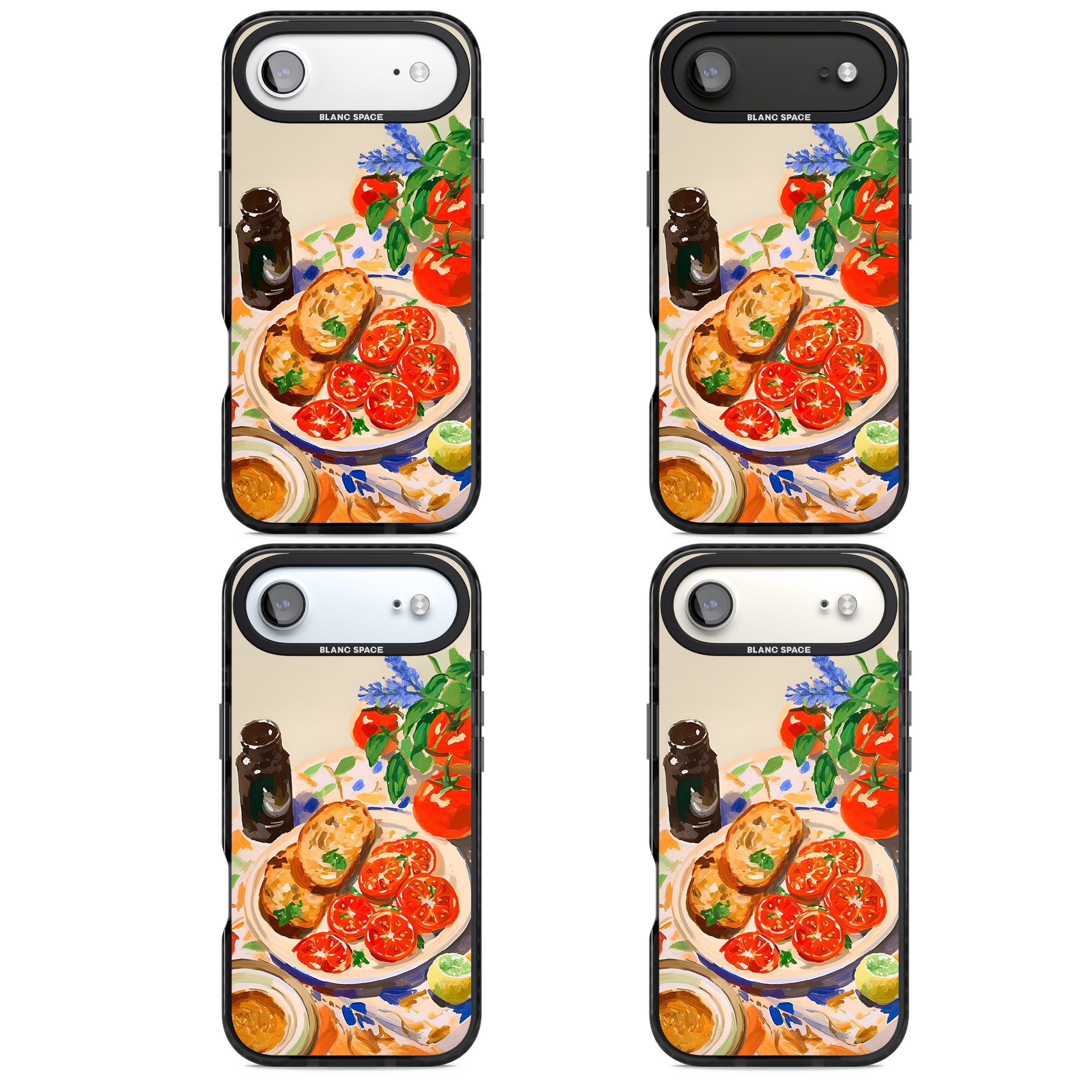 Bruschetta & Tomatoes iPhone 17 Air Impact Pro Black Phone Case APT Impact Protection