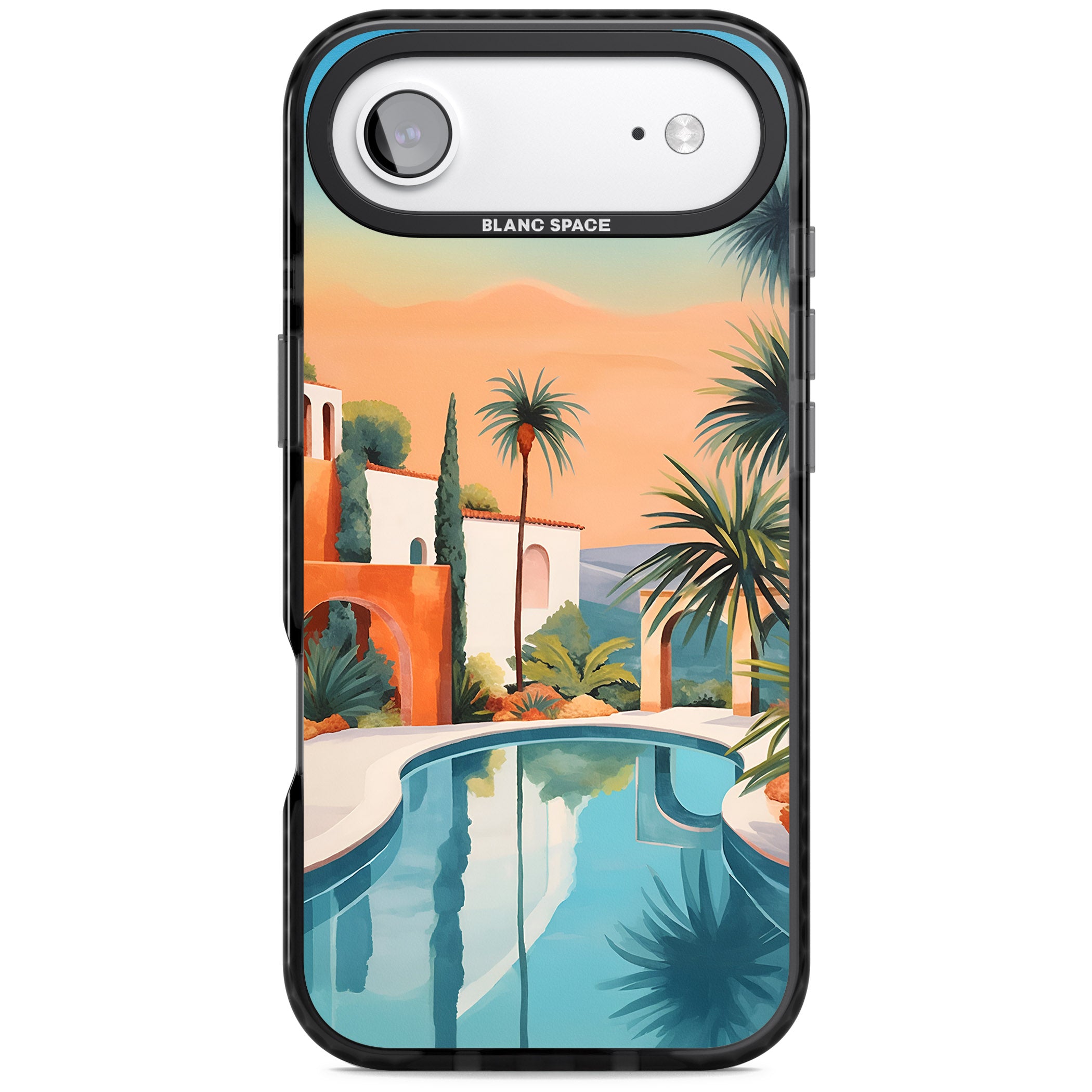 Villa Sunset iPhone 17 Air Impact Pro Black Phone Case