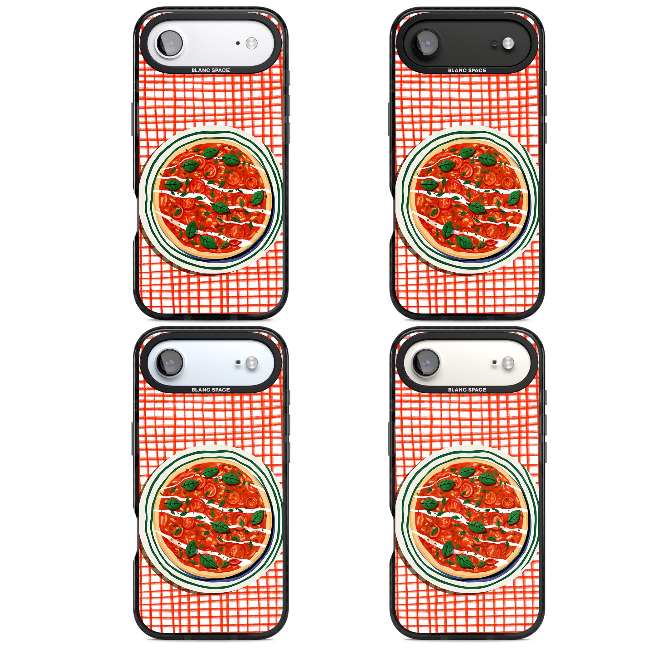 Margherita On Red Check iPhone 17 Air Impact Pro Black Phone Case APT Impact Protection