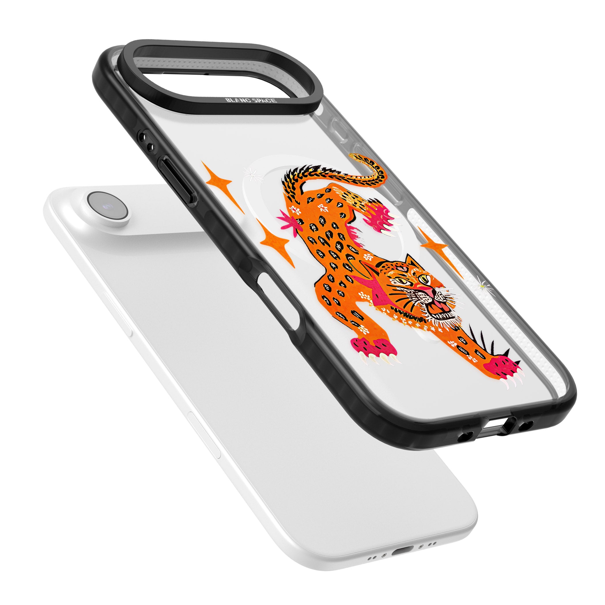 Fierce Jaguar Clear iPhone 17 Air Impact Pro Black Phone Case Colours