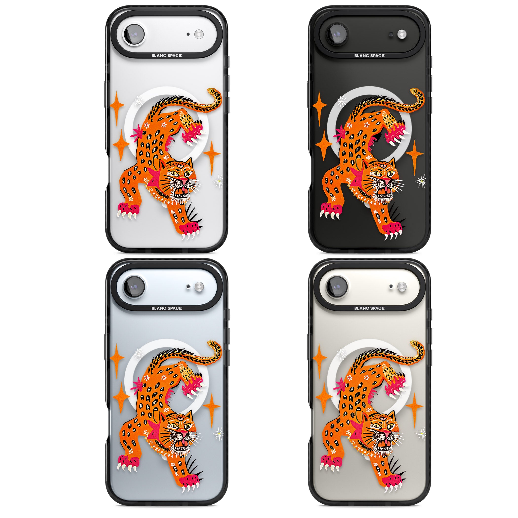 Fierce Jaguar Clear iPhone 17 Air Impact Pro Black Phone Case APT Impact Protection