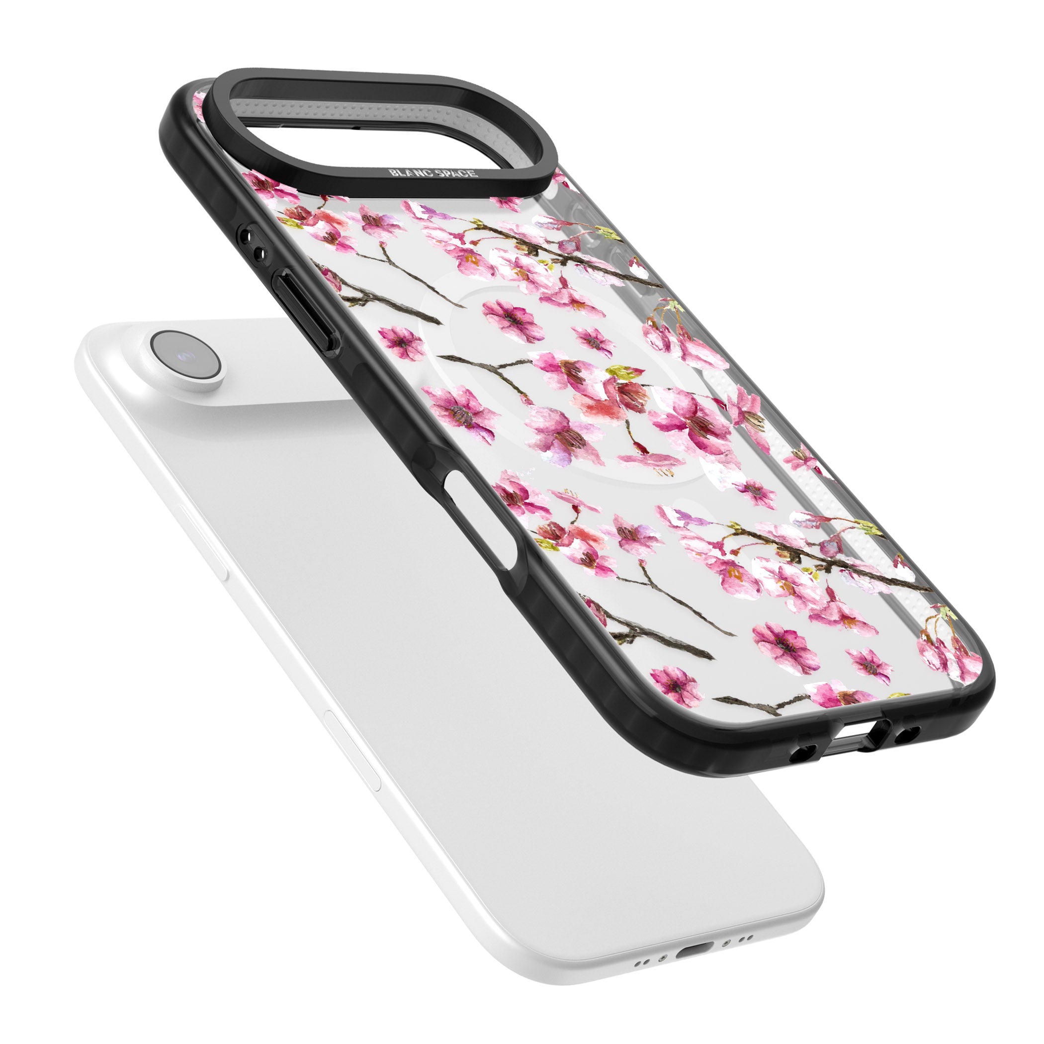Sakura Bloom iPhone 17 Air Impact Pro Black Phone Case Colours