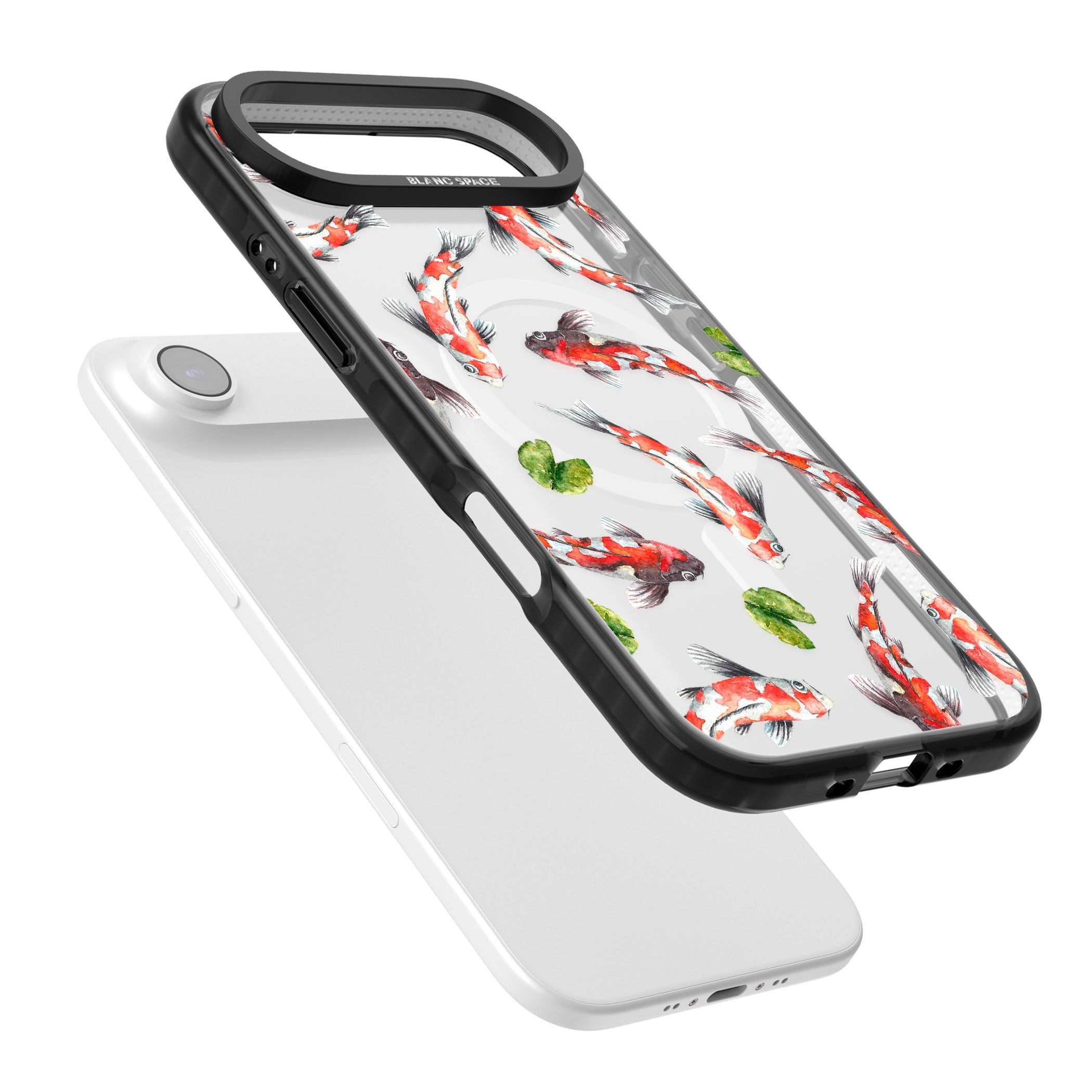 Koi Fish Watercolour iPhone 17 Air Impact Pro Black Phone Case Colours