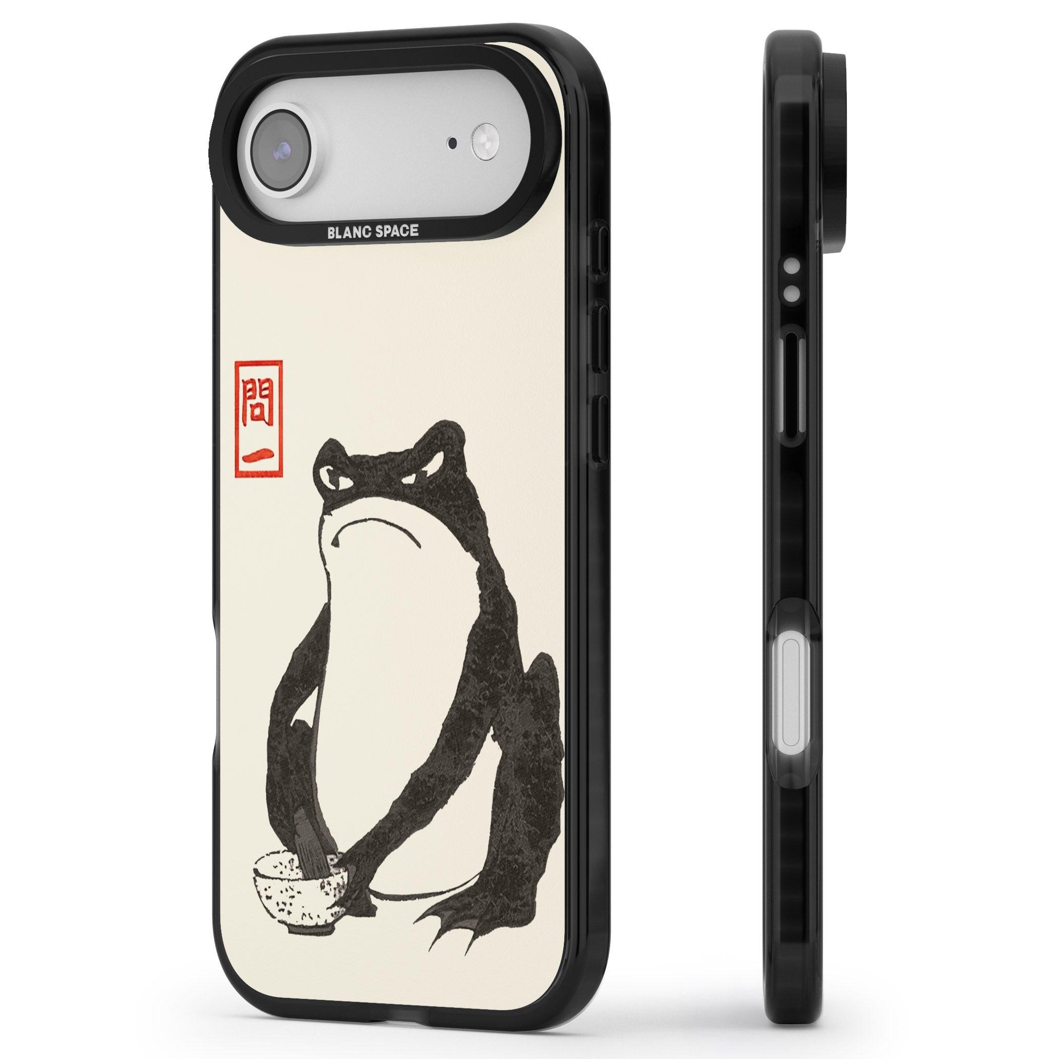 Matsumoto Hoji Grumpy Toad iPhone 17 Air Impact Pro Black Phone Case Side Profile