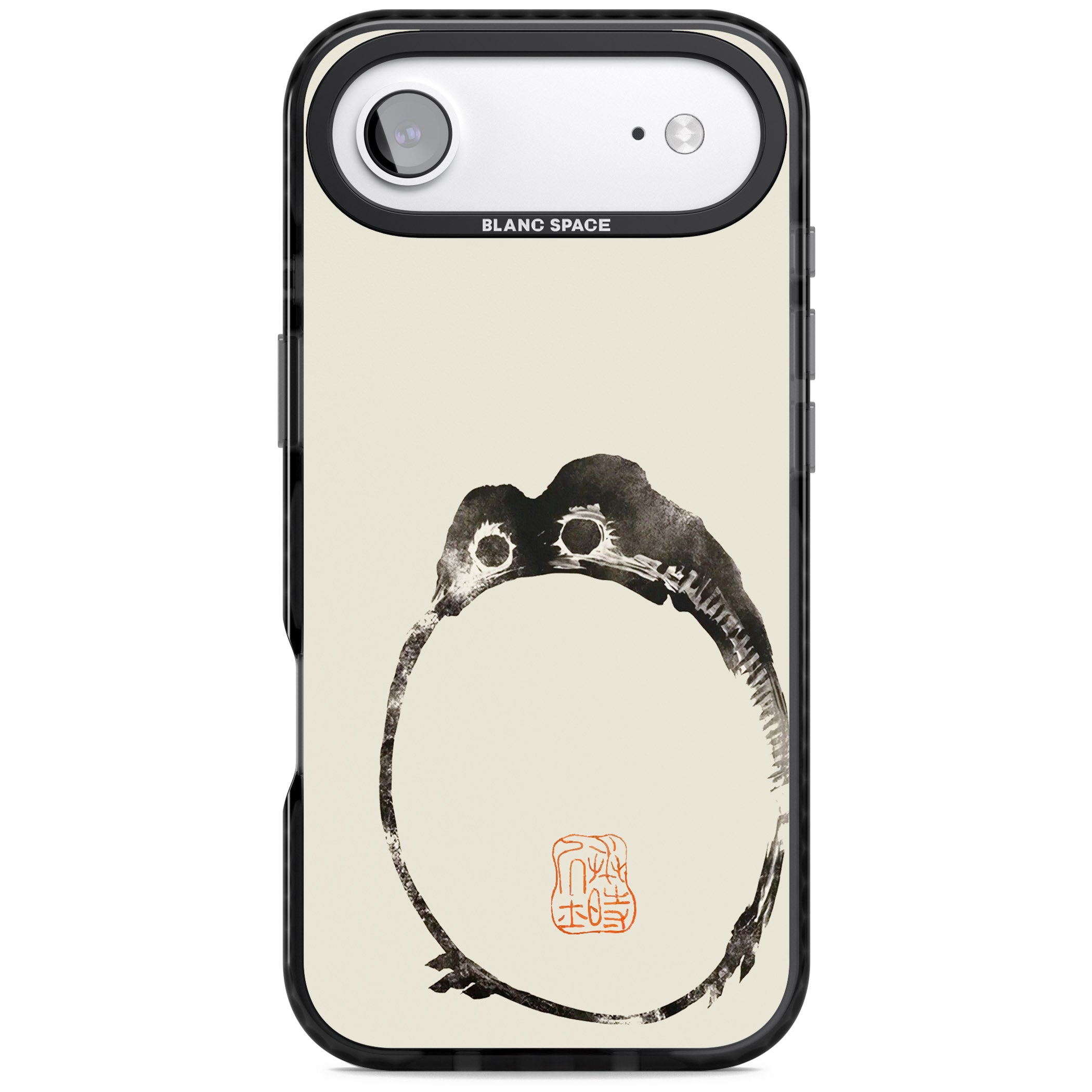 Matsumoto Hoji Round Frog iPhone 17 Air Impact Pro Black Phone Case