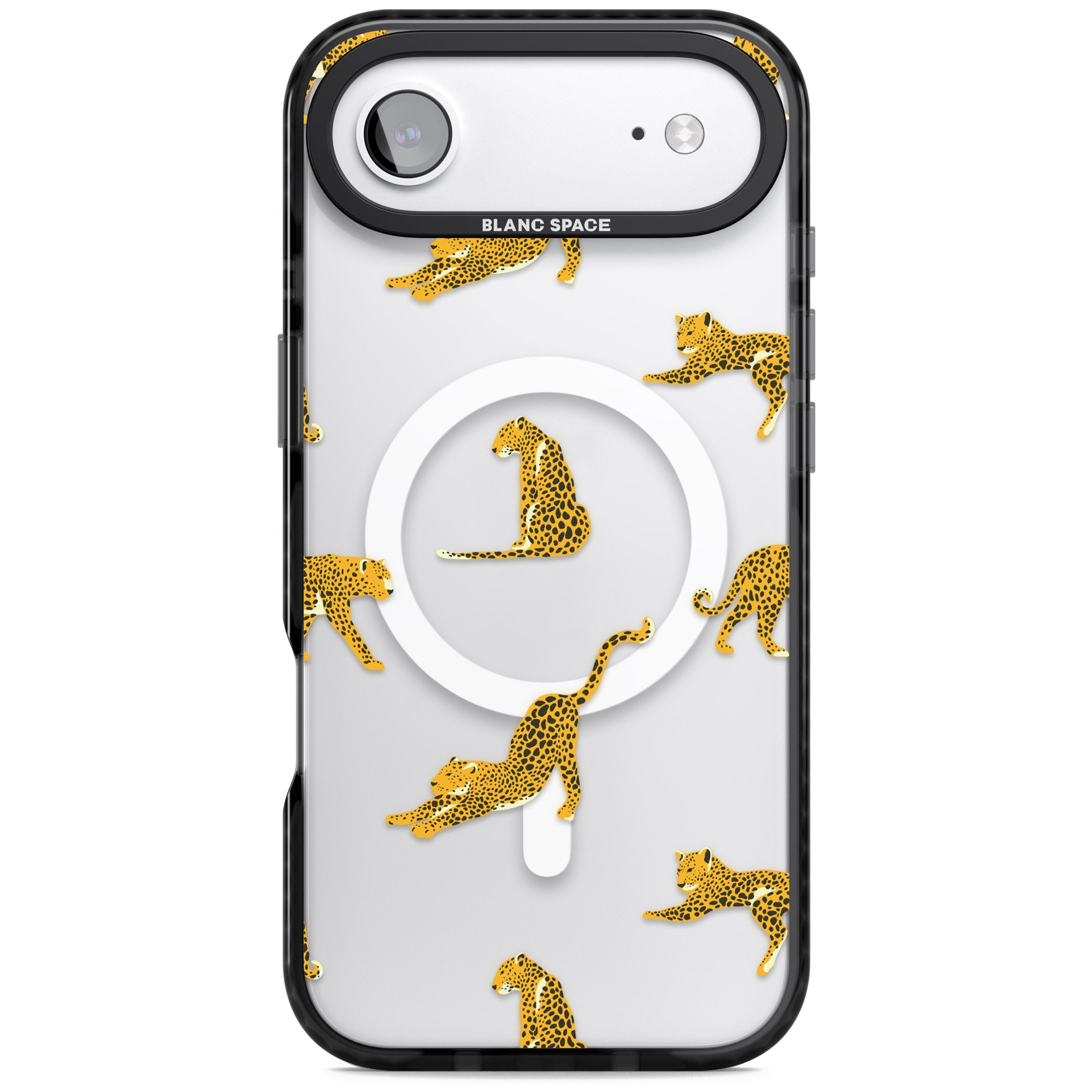 Leopard Spots iPhone 17 Air Impact Pro Black Phone Case
