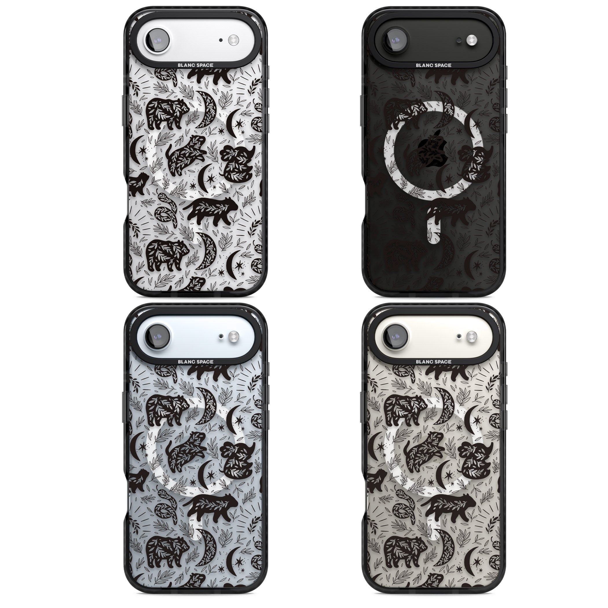 Midnight Forest Animals iPhone 17 Air Impact Pro Black Phone Case APT Impact Protection