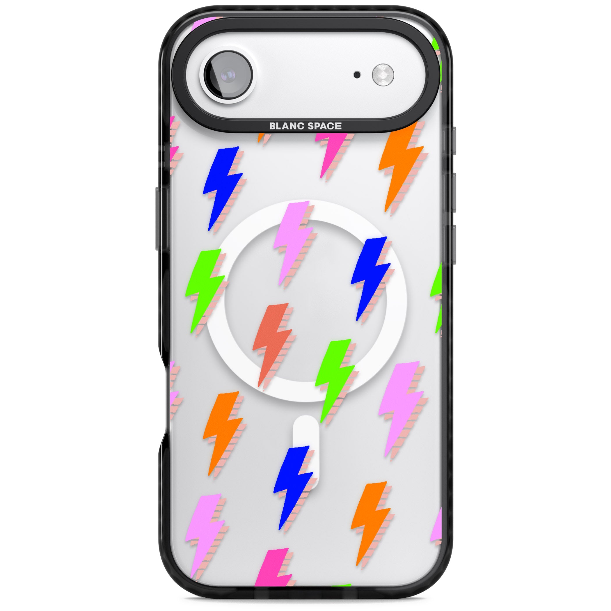 Rainbow Pop Lightning iPhone 17 Air Impact Pro Black Phone Case