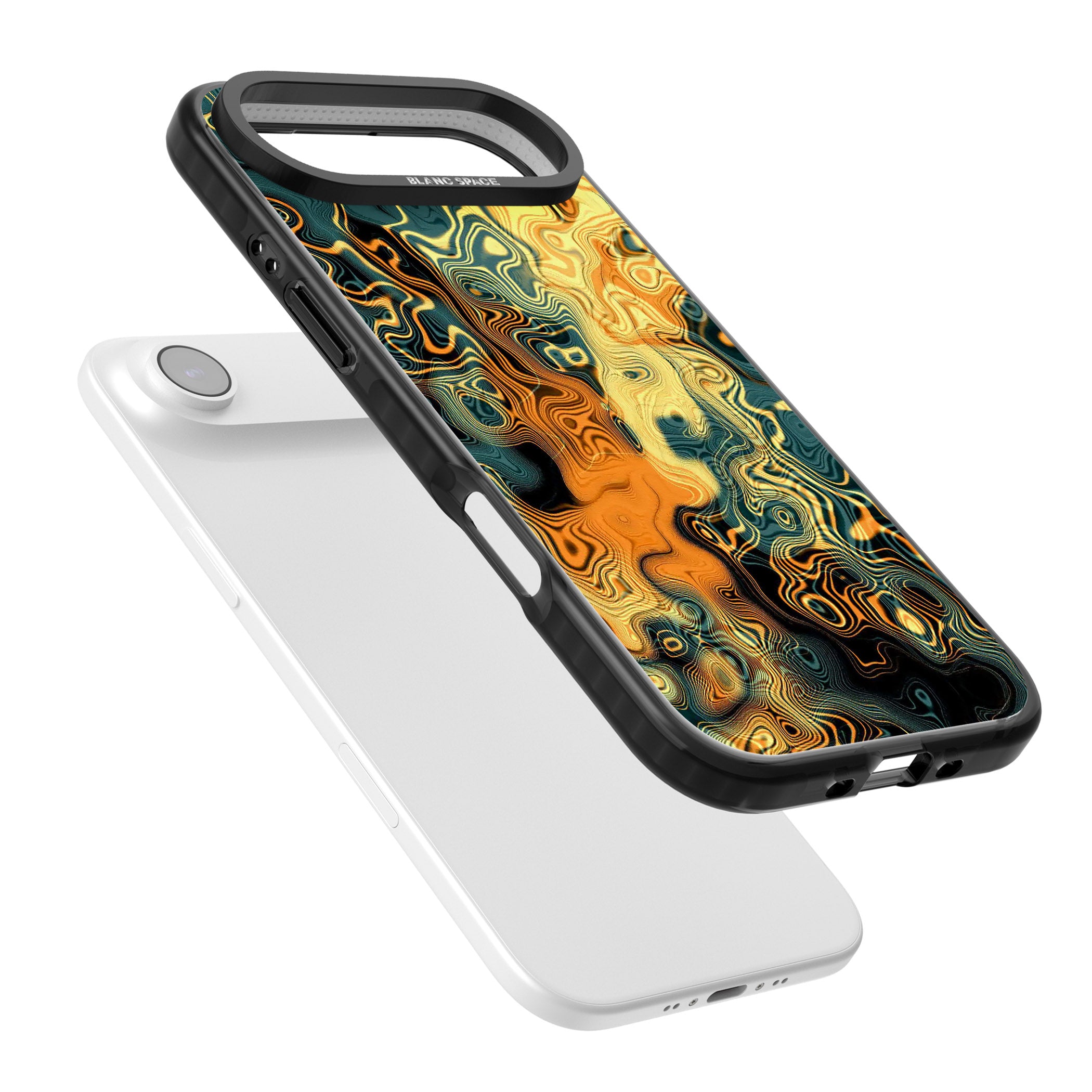 Gold Green Marble iPhone 17 Air Impact Pro Black Phone Case Colours