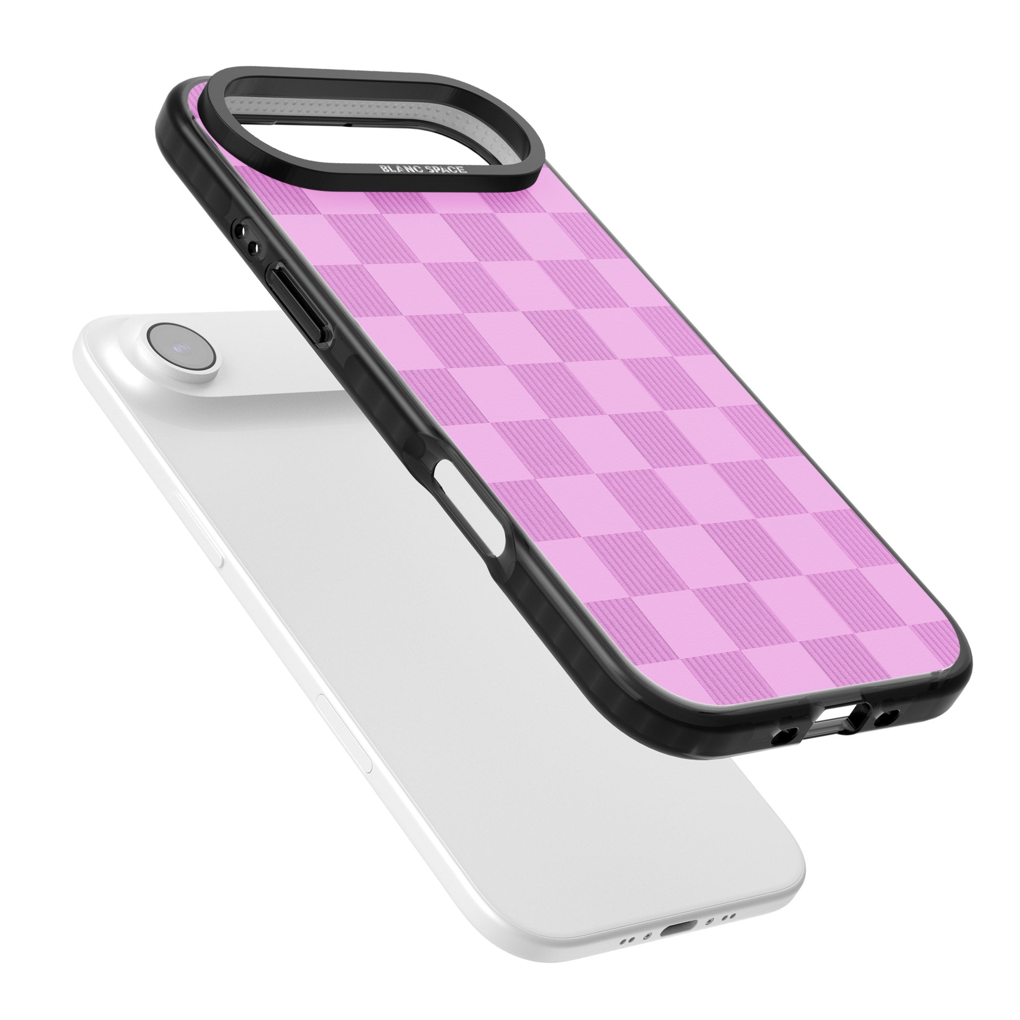 Bubblegum Checkered iPhone 17 Air Impact Pro Black Phone Case Colours