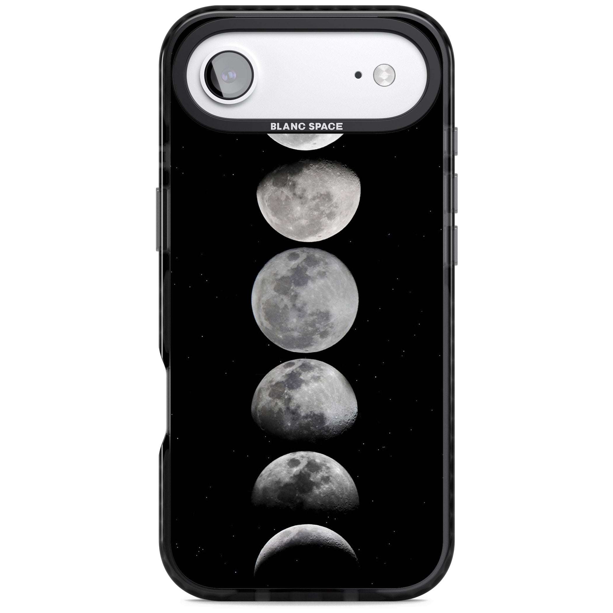 Phases Of The Moon iPhone 17 Air Impact Pro Black Phone Case
