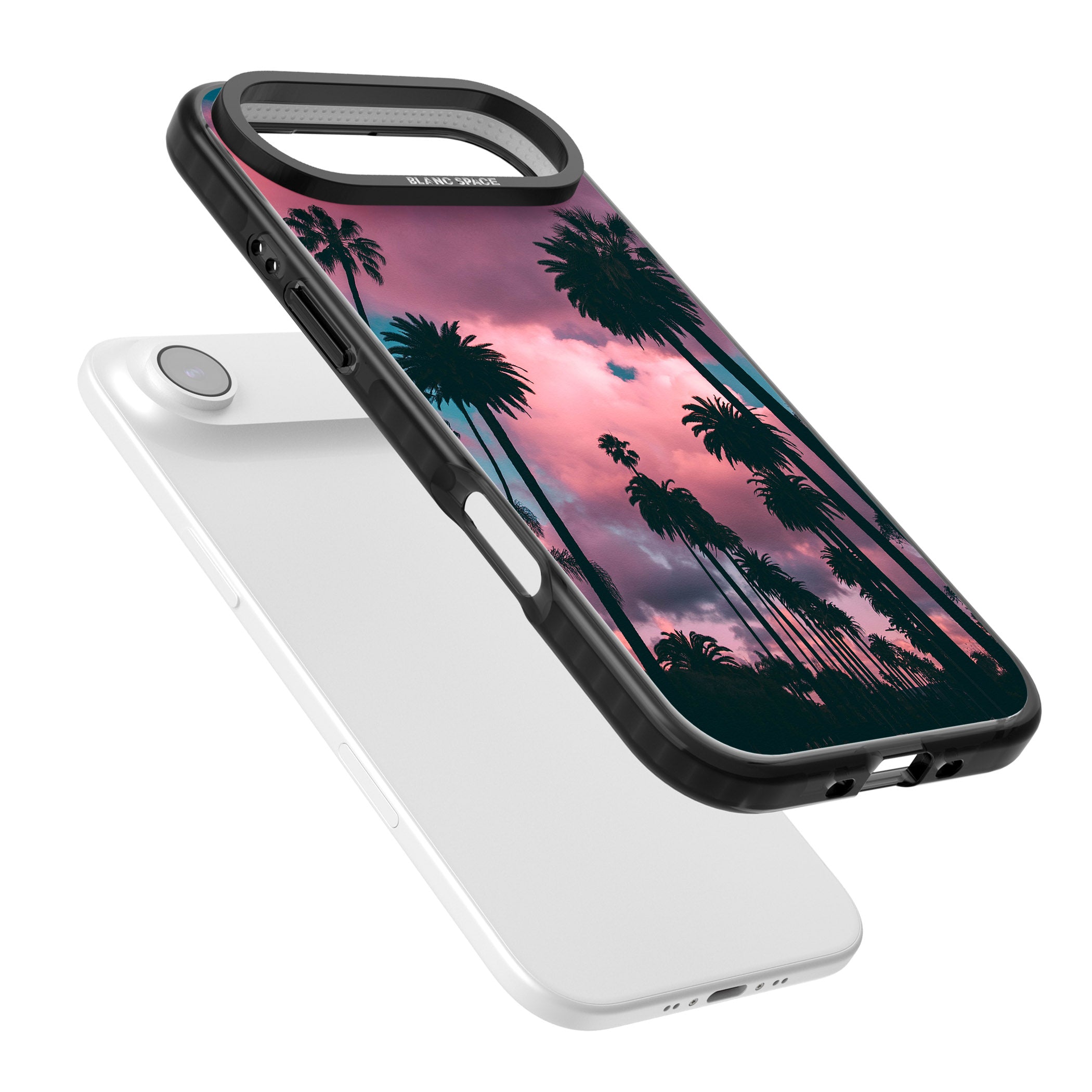 Sunset Palms iPhone 17 Air Impact Pro Black Phone Case Colours