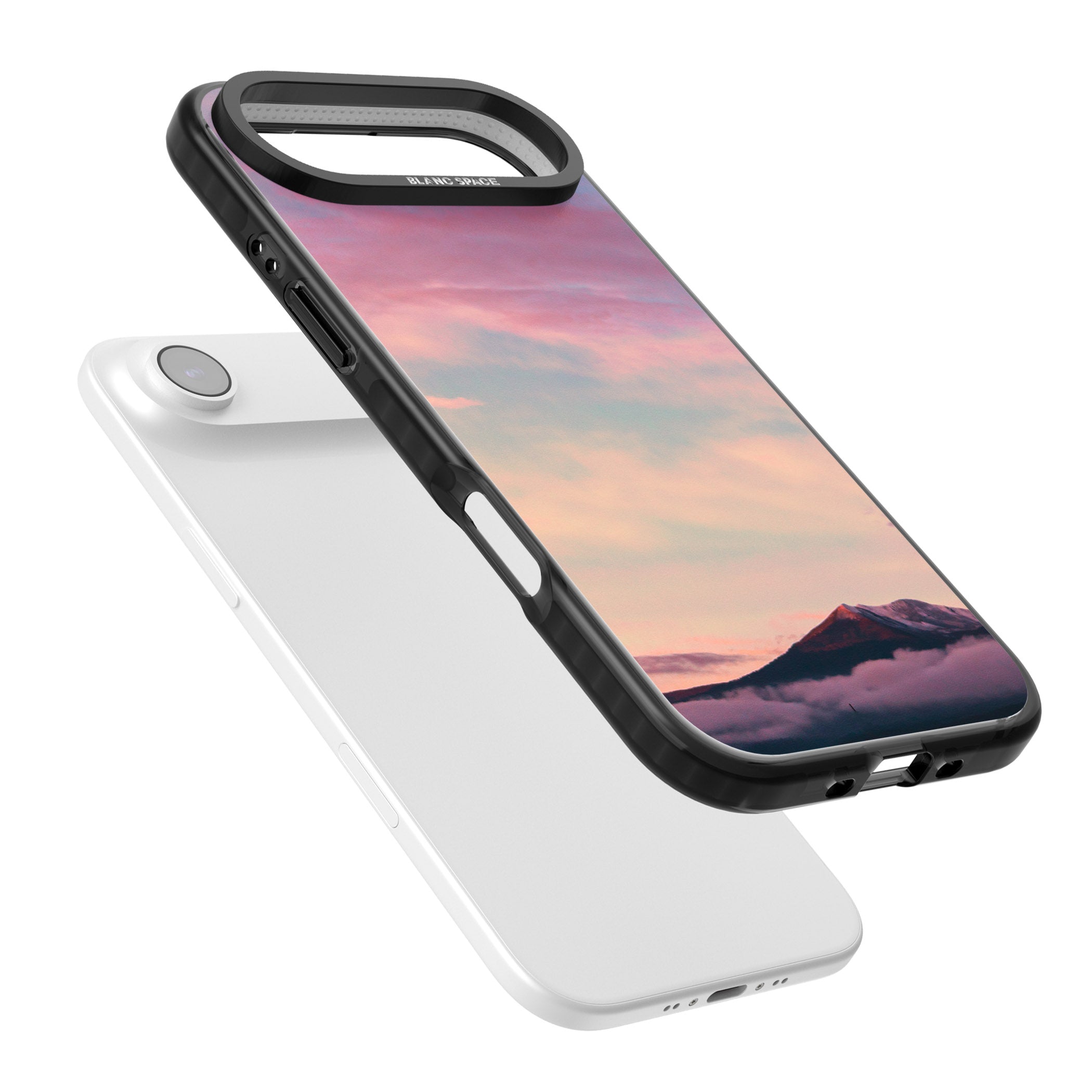 Pastel Mountain Sunset iPhone 17 Air Impact Pro Black Phone Case Colours