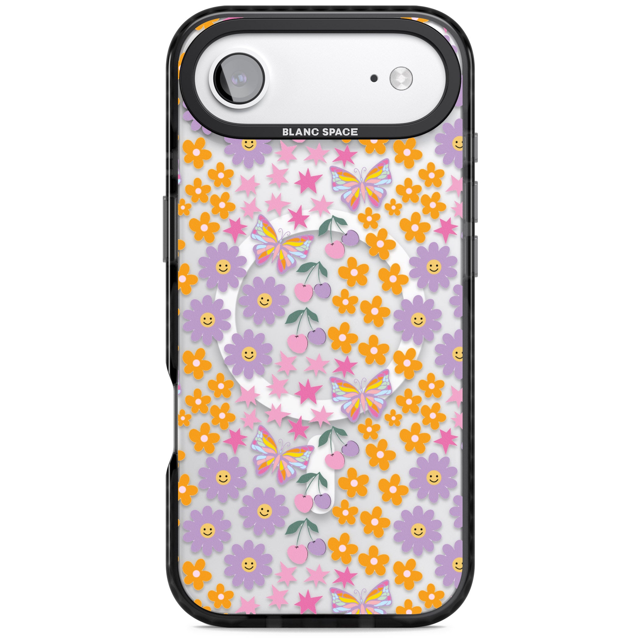 Botanical Bombardment iPhone 17 Air Impact Pro Black Phone Case