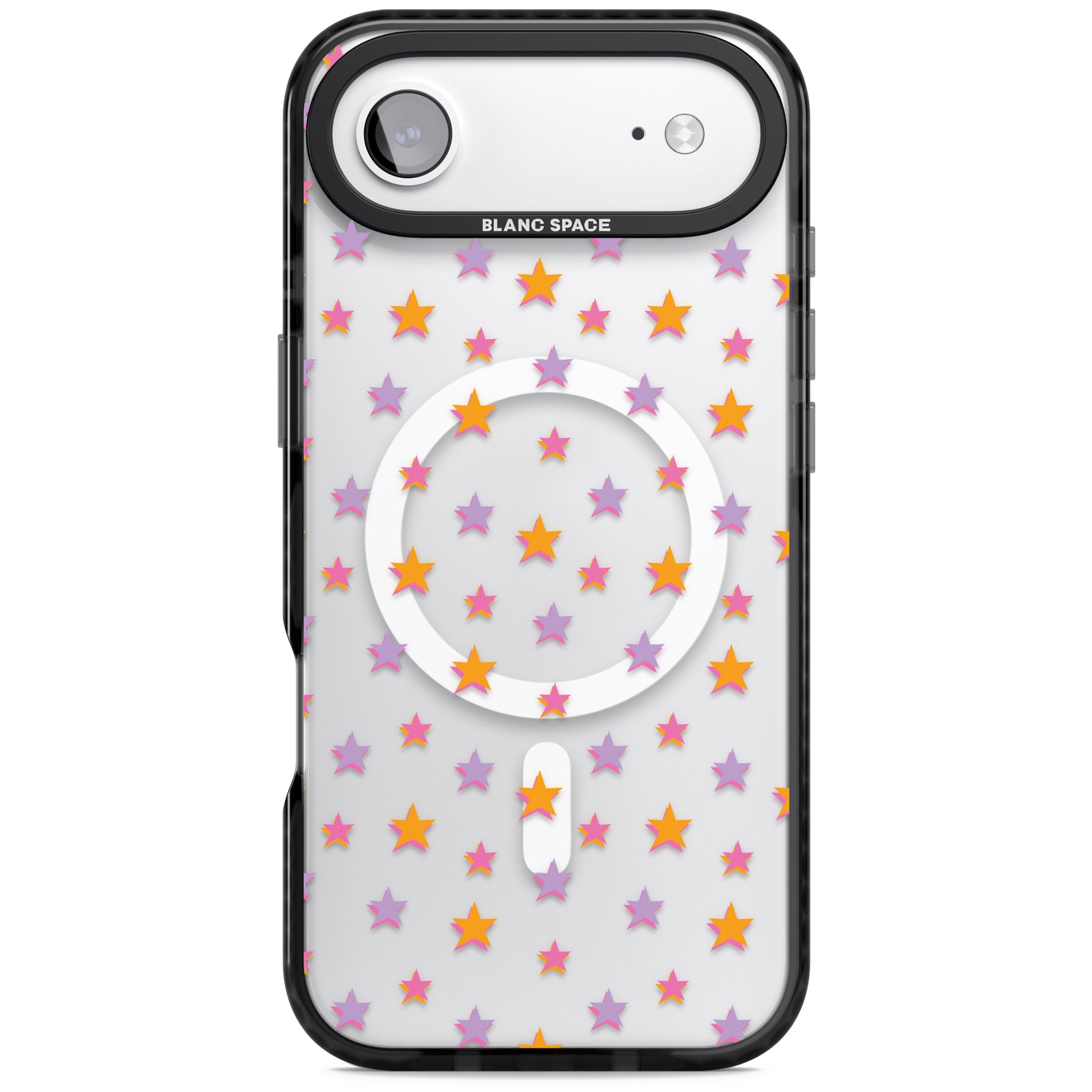 Spangling Stars Pattern iPhone 17 Air Impact Pro Black Phone Case