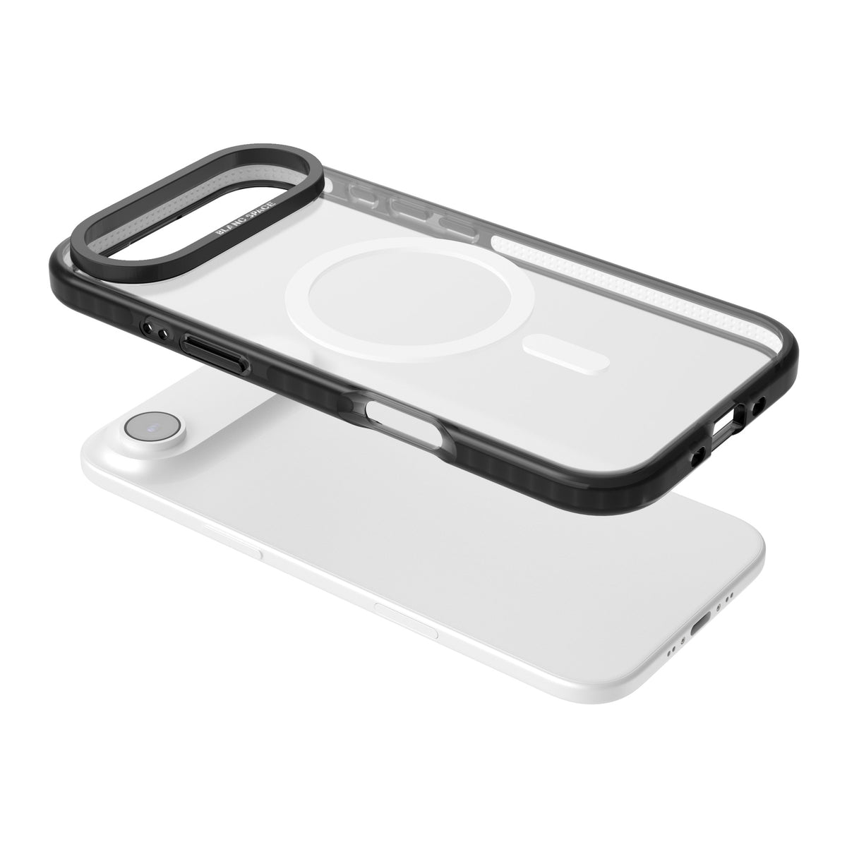 Magsafe Black Clear Impact iPhone Air Impact Pro Black Phone Case angled