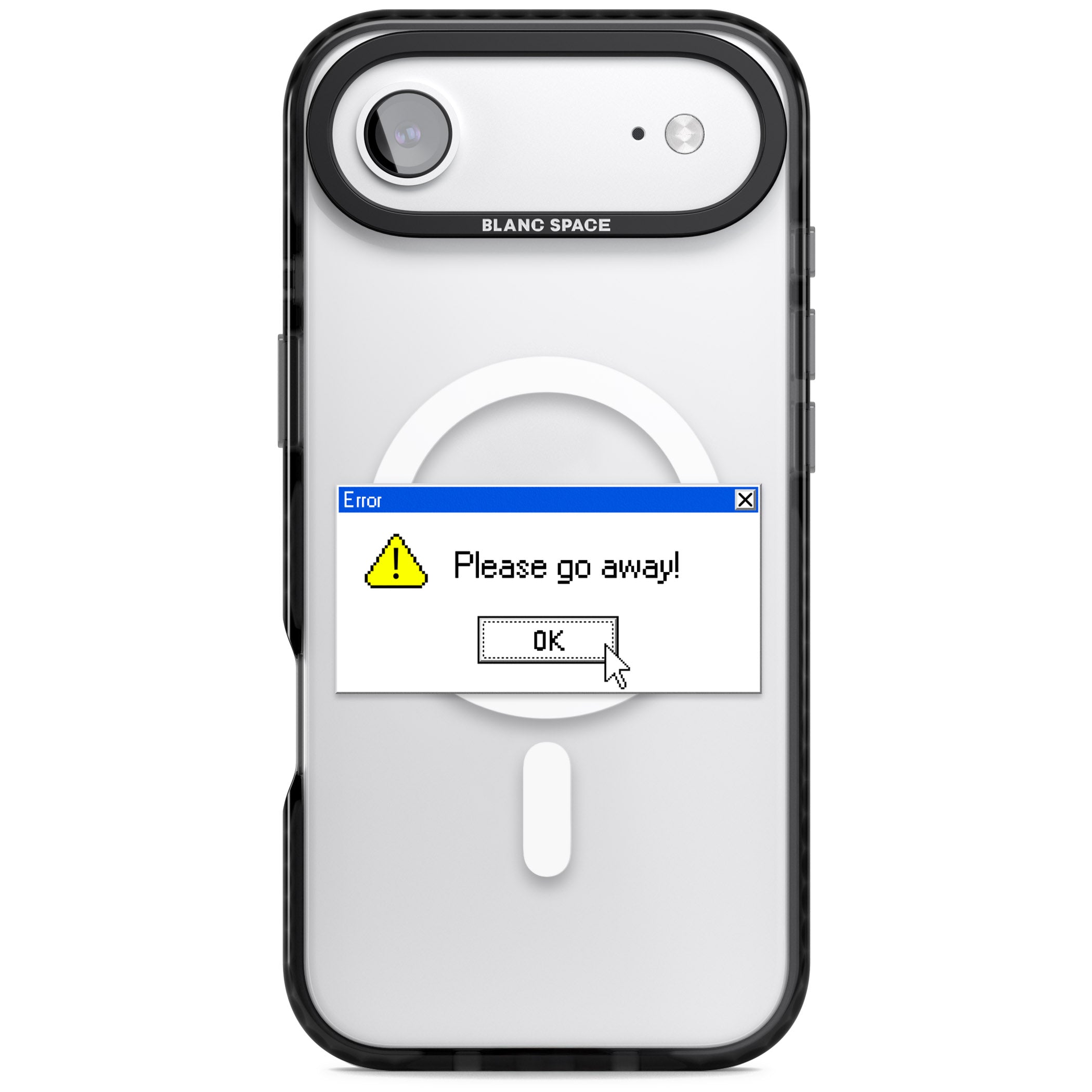 Please Go Away Exe iPhone 17 Air Impact Pro Black Phone Case