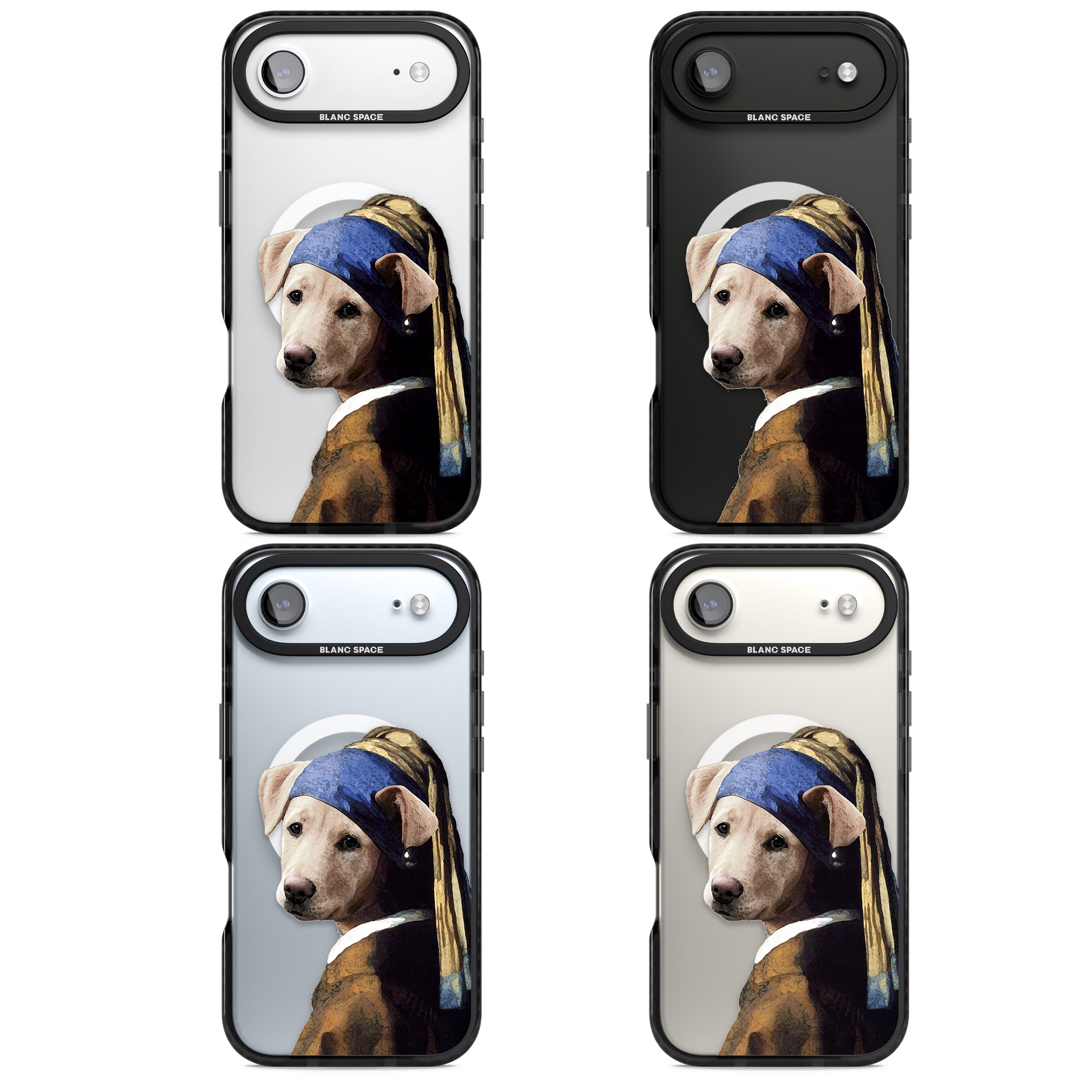 Doggo With A Pearl Earring iPhone 17 Air Impact Pro Black Phone Case APT Impact Protection