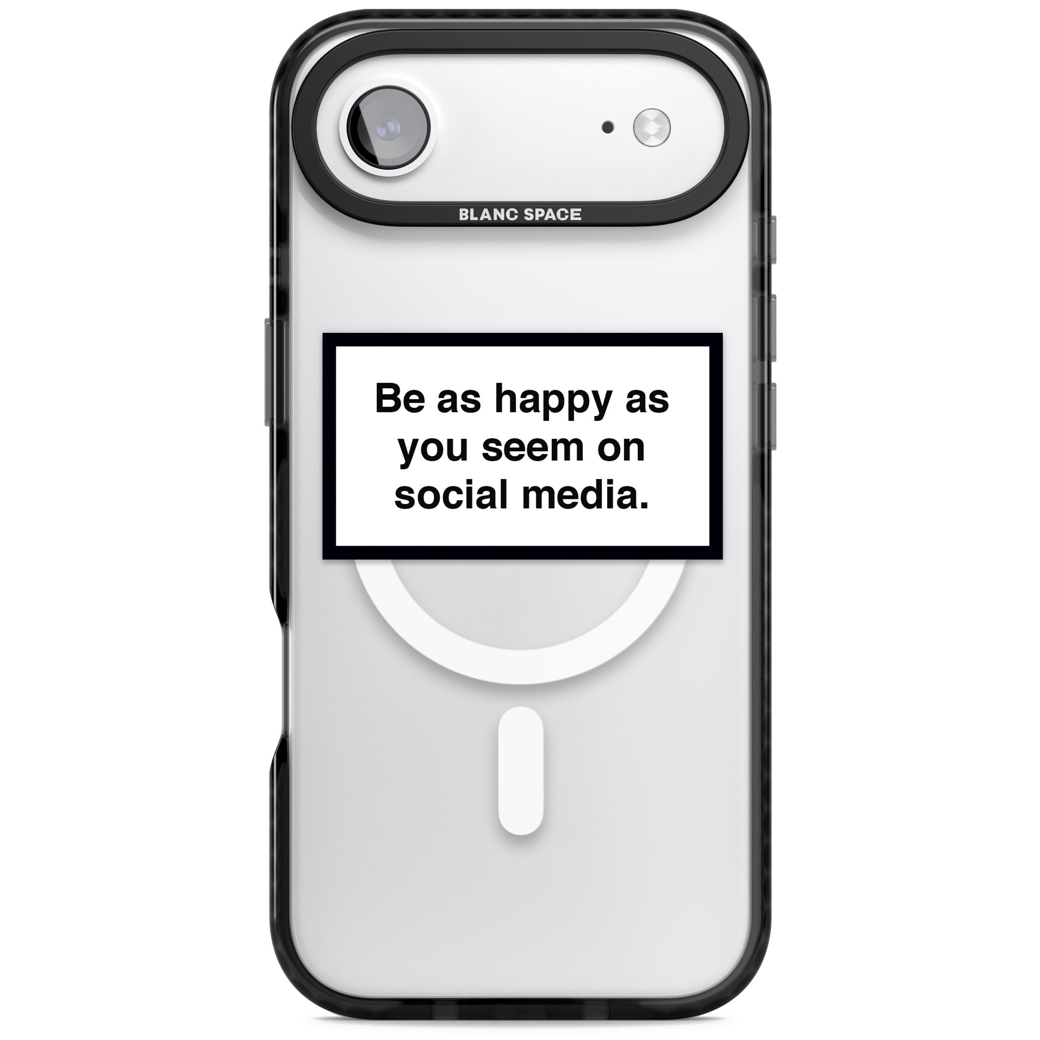 Happy On Social Media iPhone 17 Air Impact Pro Black Phone Case