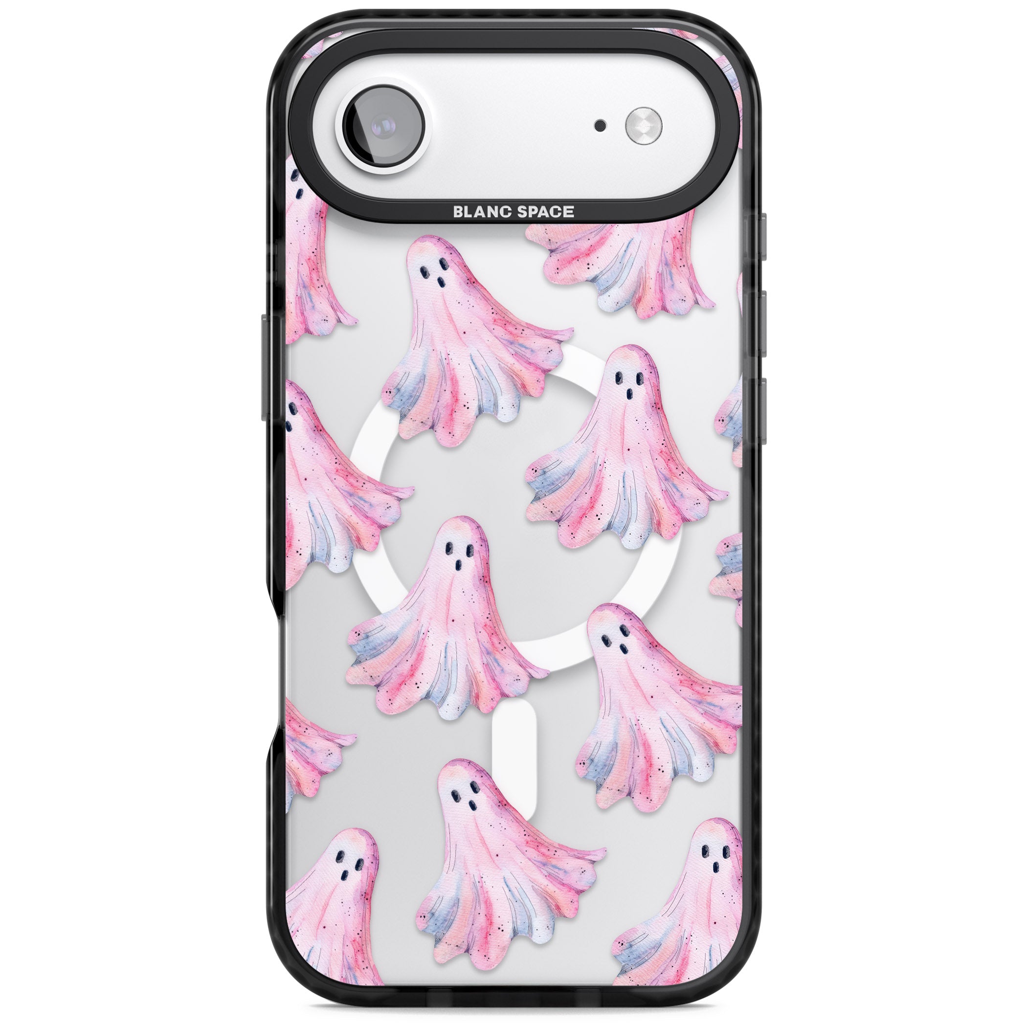 Pink Ghosts iPhone 17 Air Impact Pro Black Phone Case