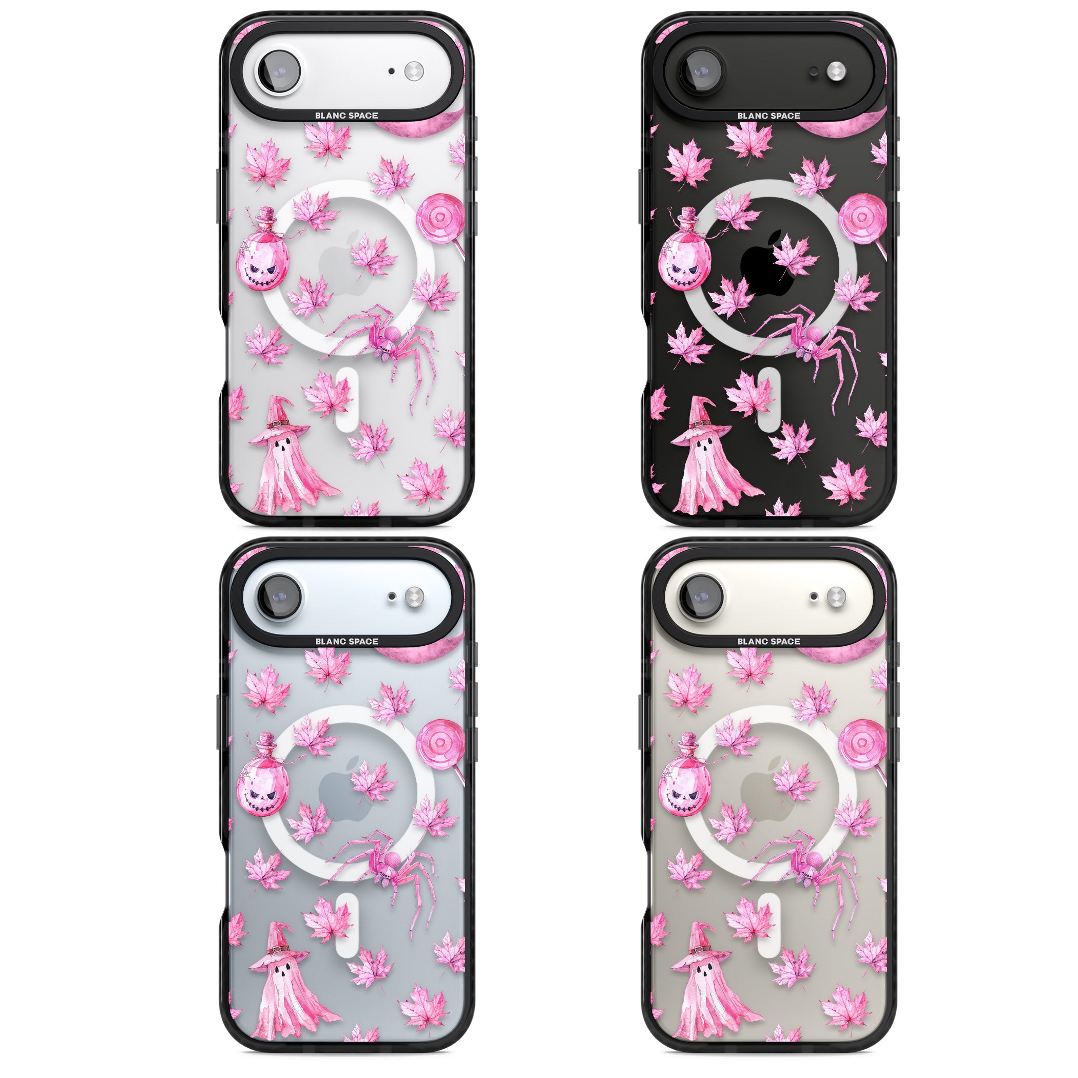 Pink Moon Maple iPhone 17 Air Impact Pro Black Phone Case APT Impact Protection