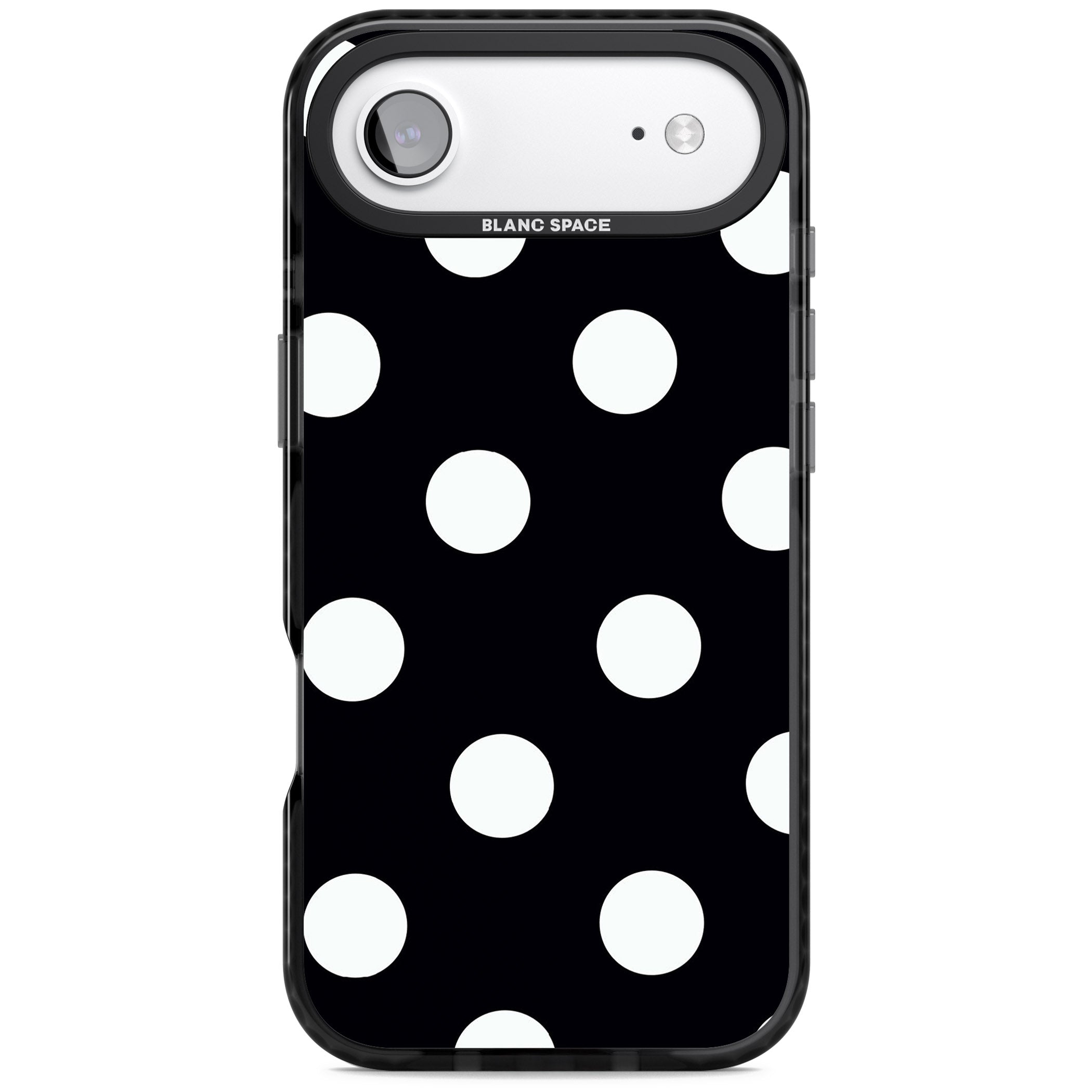 Chic Black Polka Dot iPhone 17 Air Impact Pro Black Phone Case