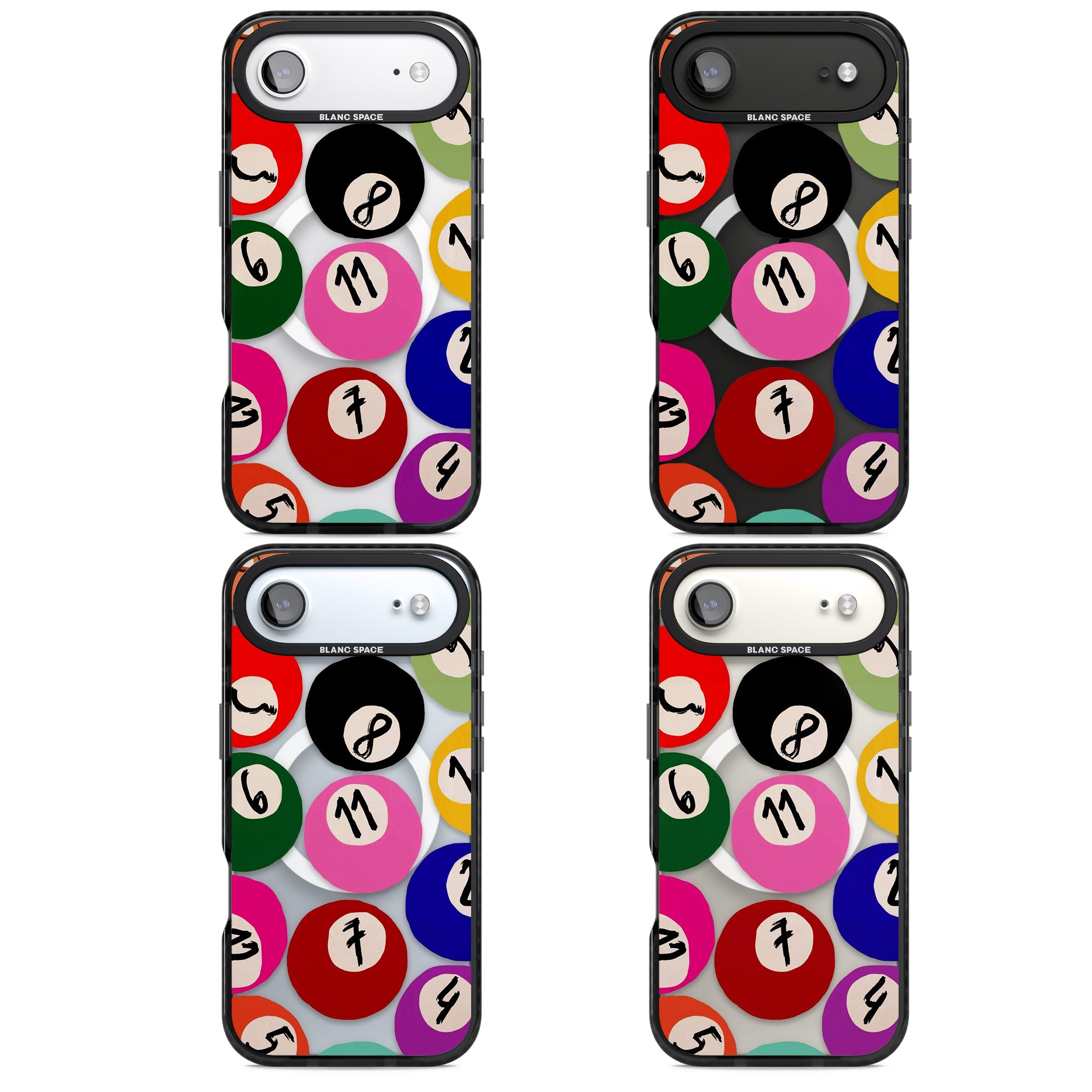 Pool Balls iPhone 17 Air Impact Pro Black Phone Case APT Impact Protection