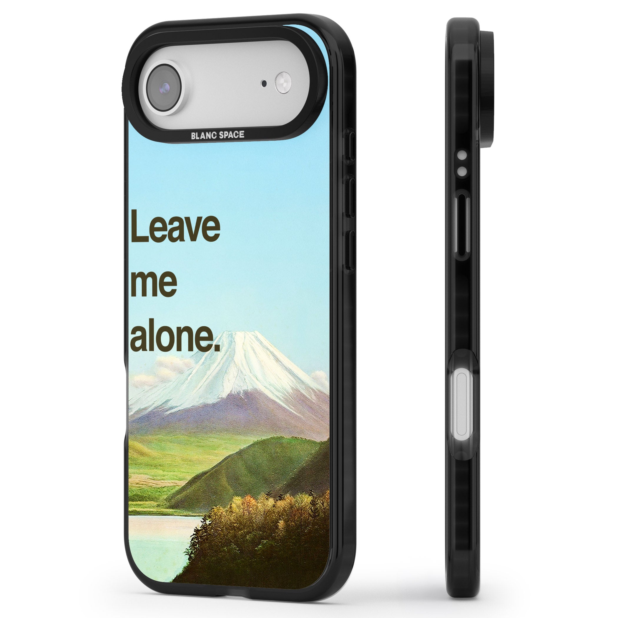 Leave Me Alone iPhone 17 Air Impact Pro Black Phone Case Side Profile
