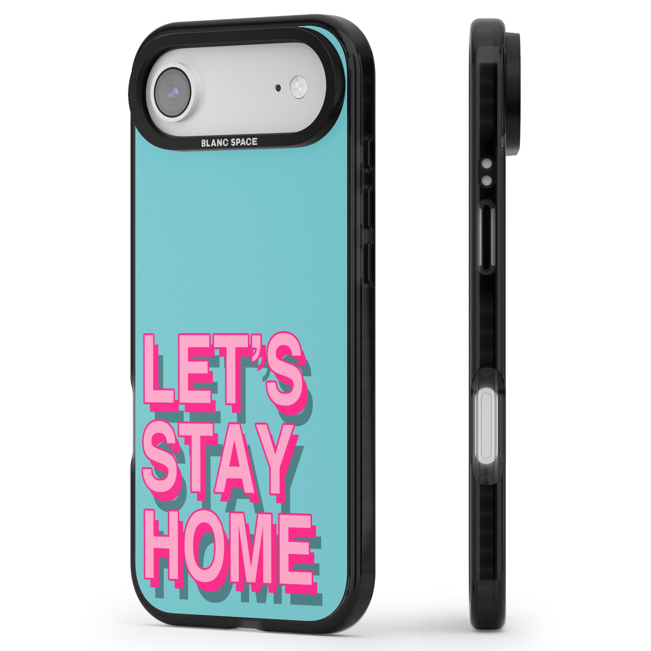 Let'S Stay Home iPhone 17 Air Impact Pro Black Phone Case Side Profile