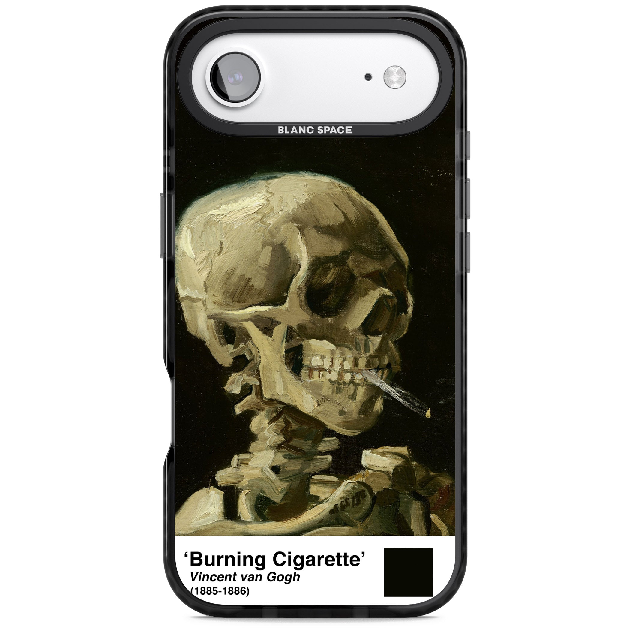 Skull Of A Skeleton With Burning Cigarette iPhone 17 Air Impact Pro Black Phone Case
