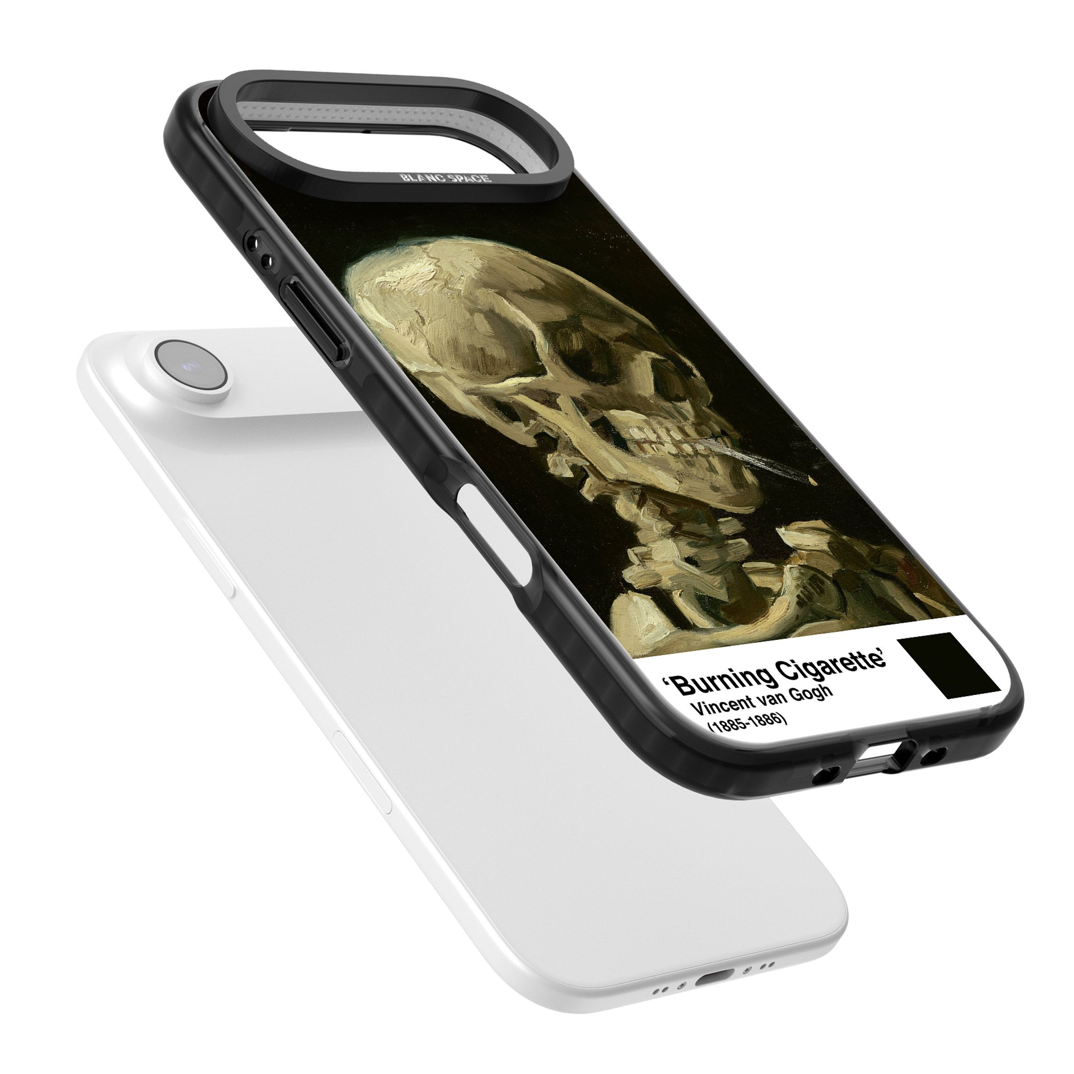 Skull Of A Skeleton With Burning Cigarette iPhone 17 Air Impact Pro Black Phone Case Colours
